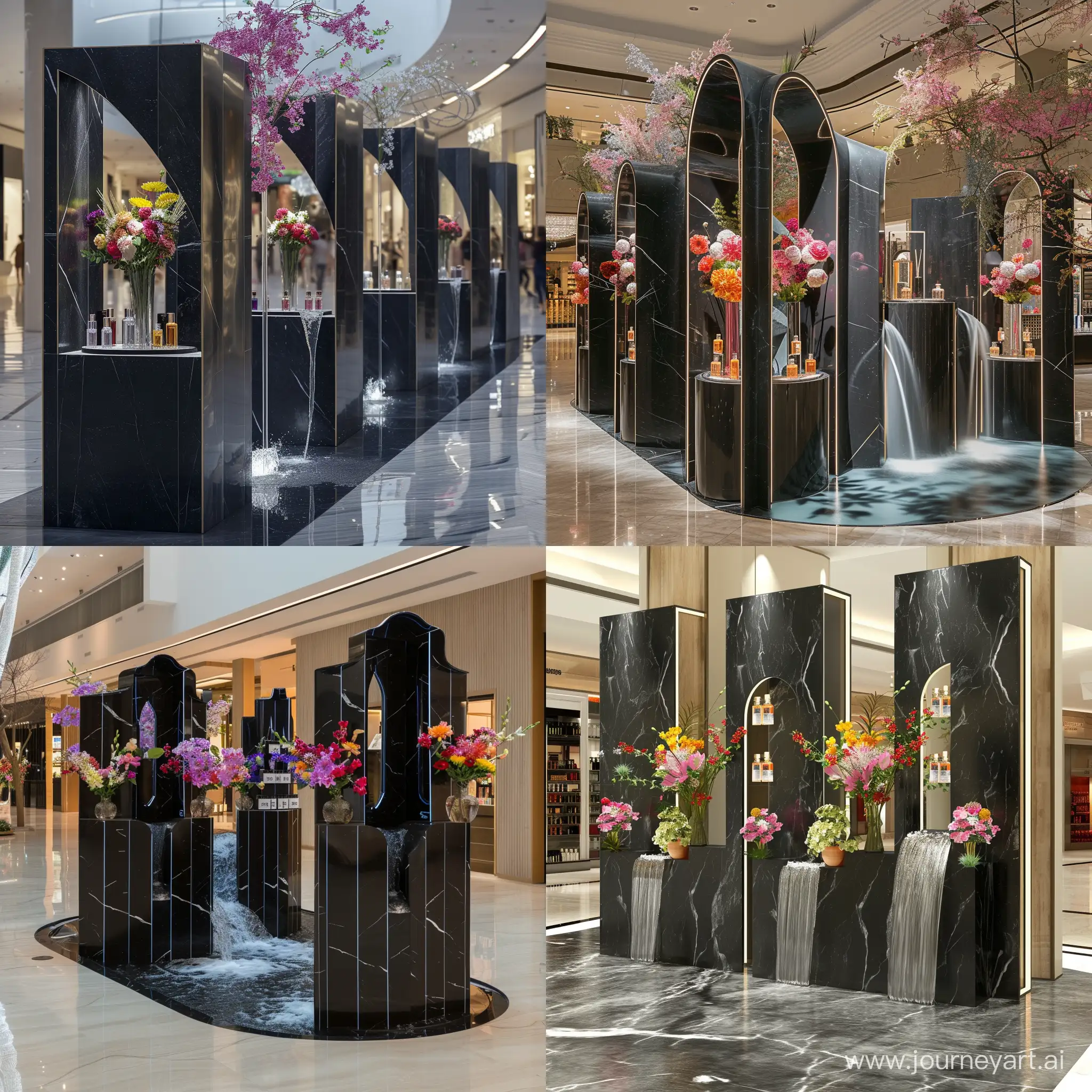 Exquisite-Perfume-Stands-with-Floral-Elegance-and-Subtle-Water-Features