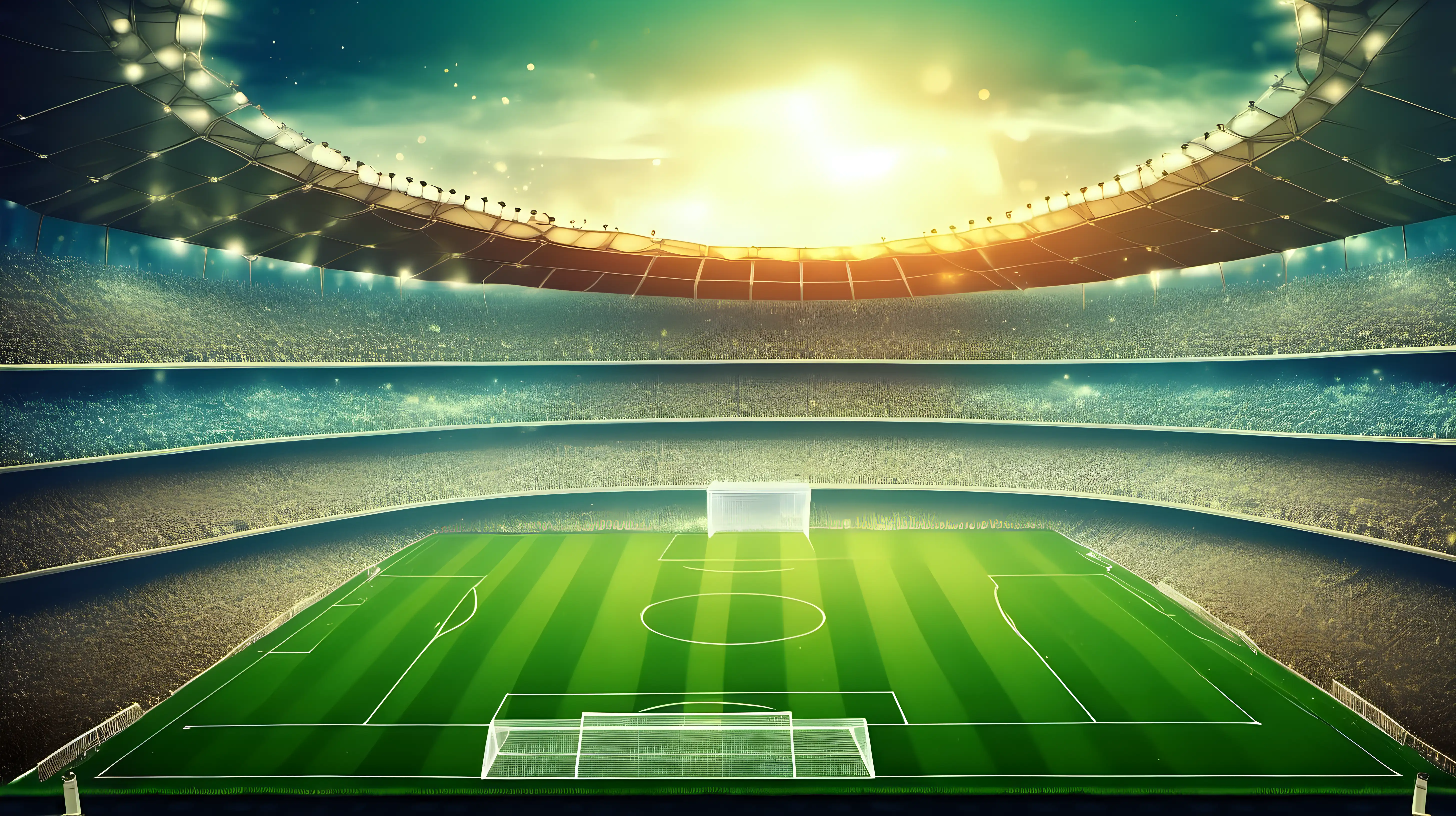 Soccer stadium and kingdom background, 