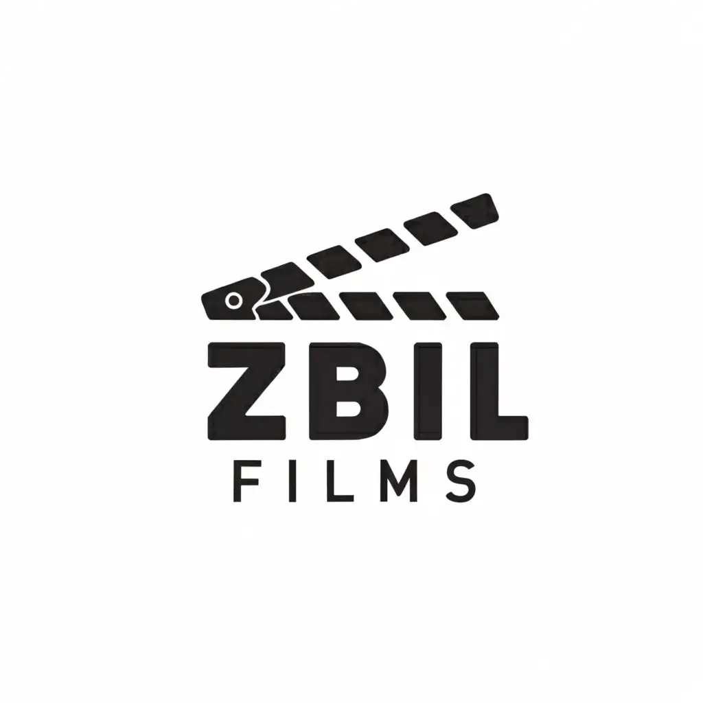 a logo design,with the text "ZBIL Films", main symbol:Film clapper inside the Z,Moderate,be used in Entertainment industry,clear background