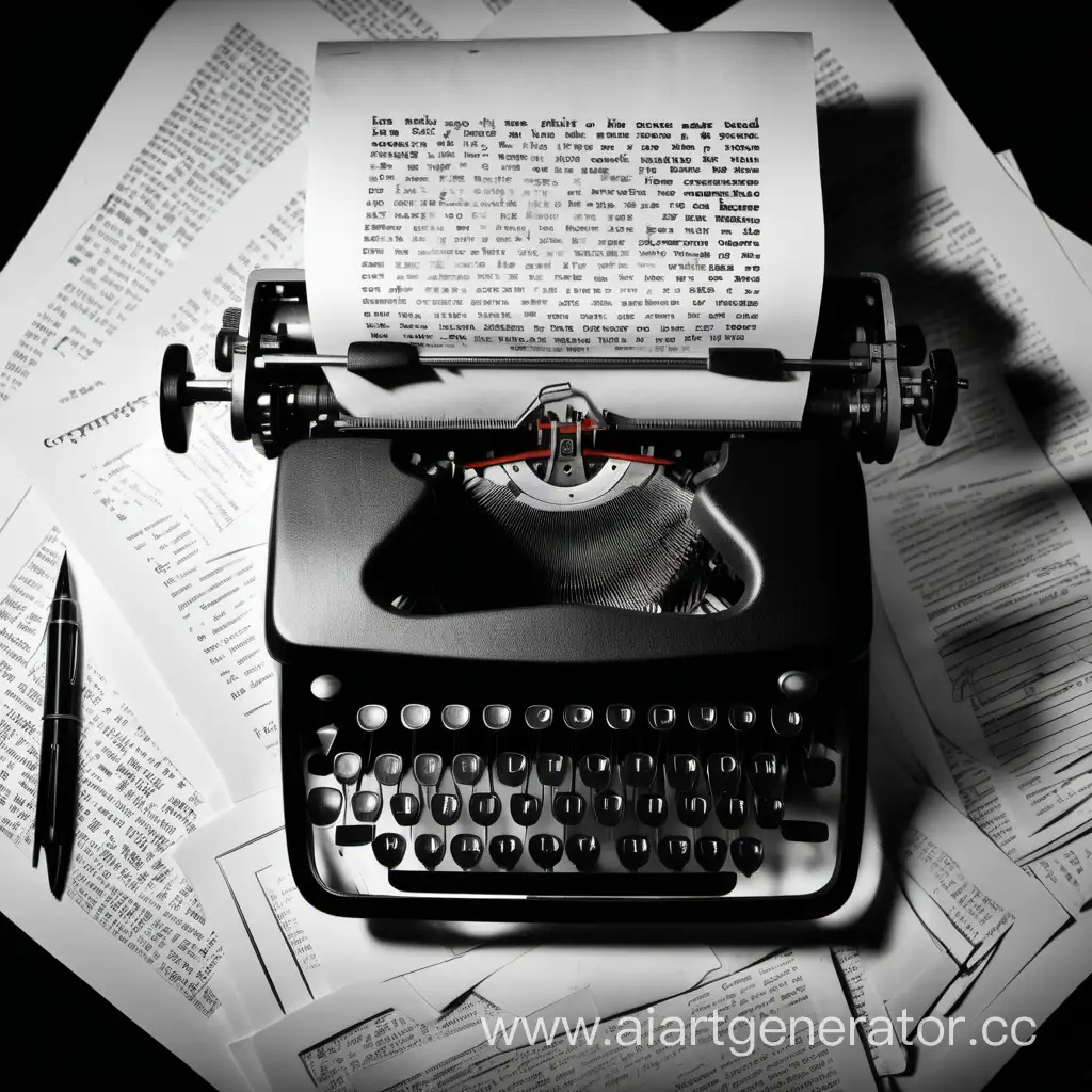 Messy-Typewriter-with-Underlines-Corrections-and-Blots-in-Black-and-White