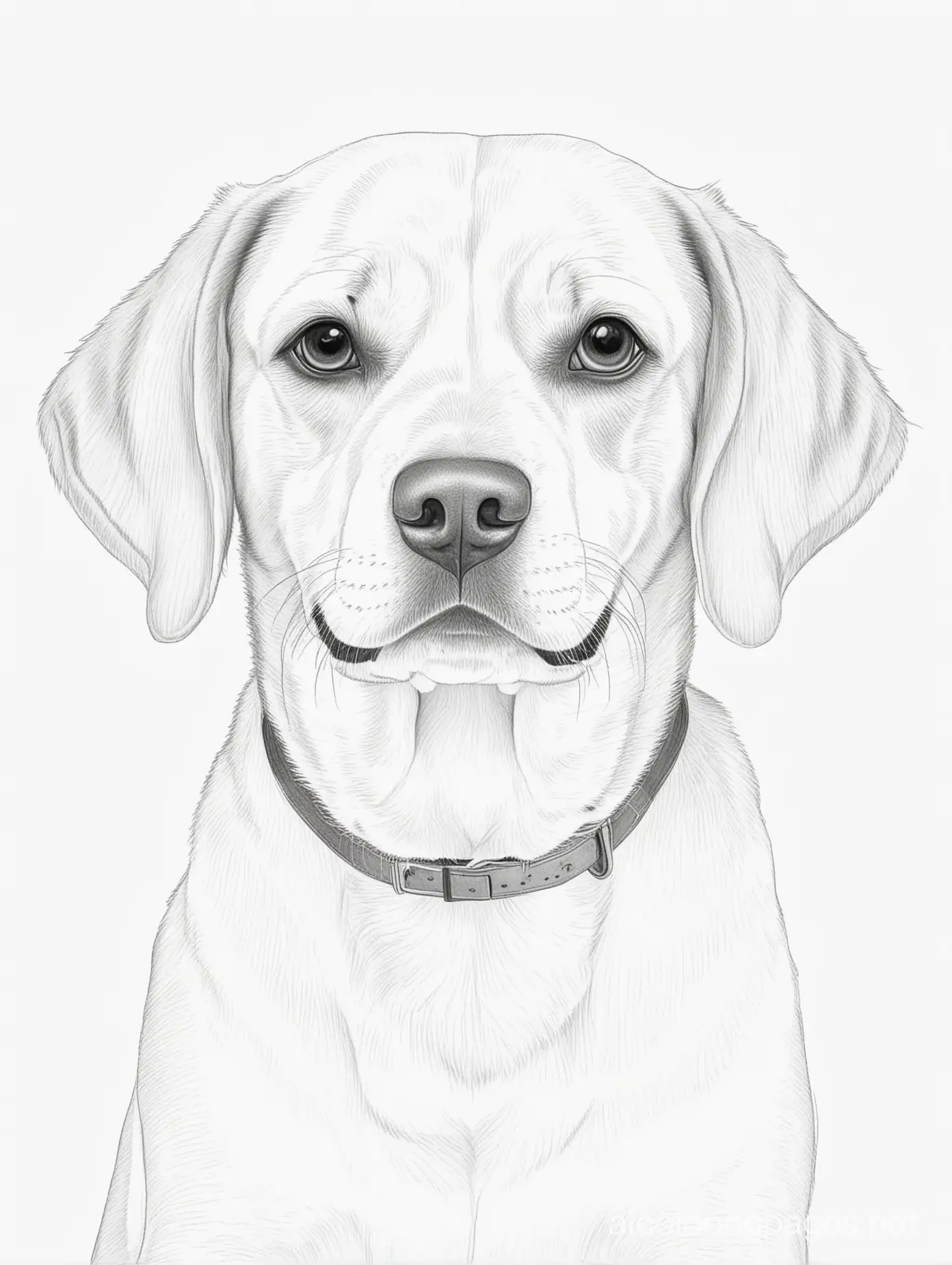 a happy beagle, Coloring Page, black and white, line art, white background, Simplicity, Ample White Space. The background of the coloring page is plain white to make it easy for young children to color within the lines. The outlines of all the subjects are easy to distinguish, making it simple for kids to color without too much difficulty