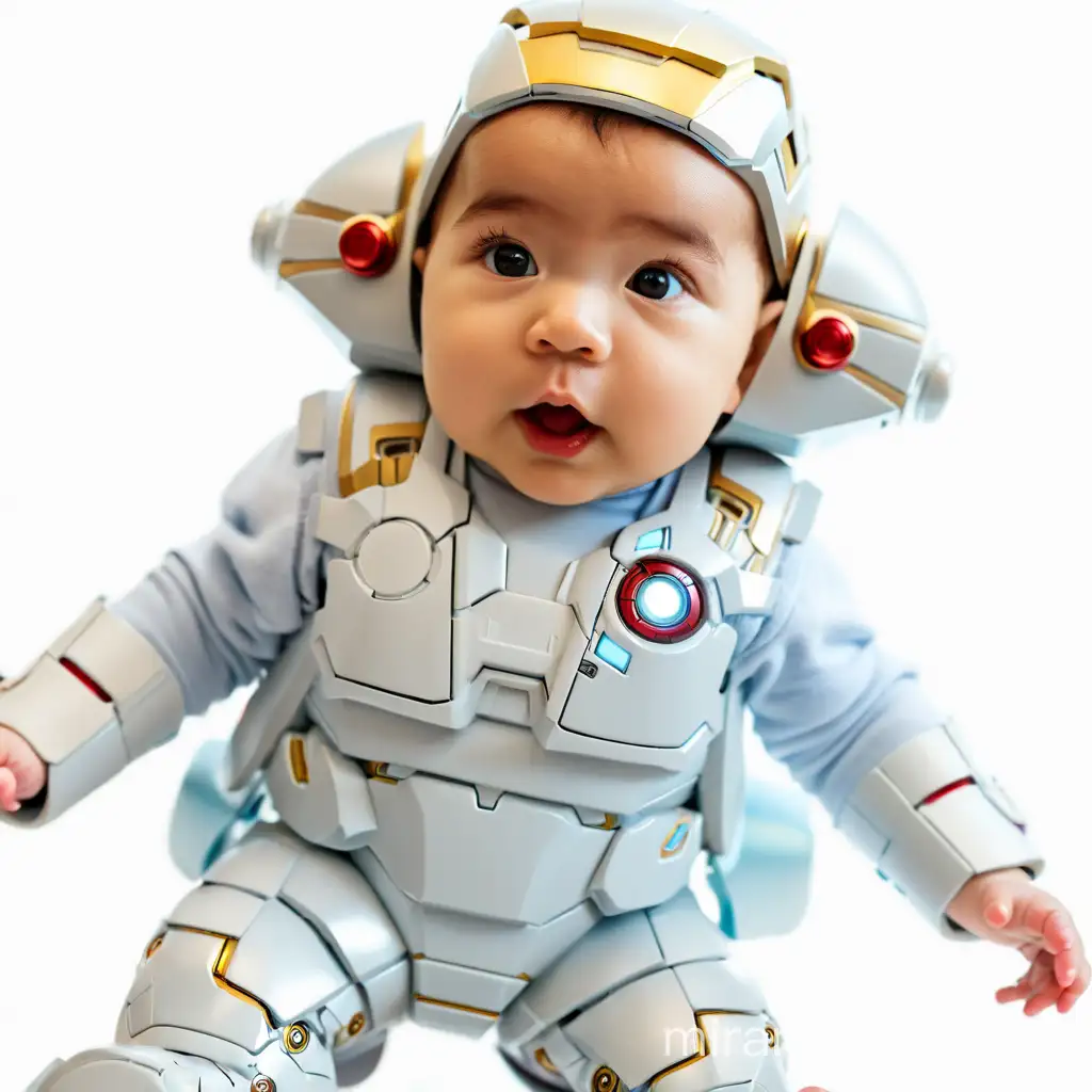可爱，婴儿，人类幼崽，头像，钢铁侠手办，机甲，宝宝摄影，漫威宇宙