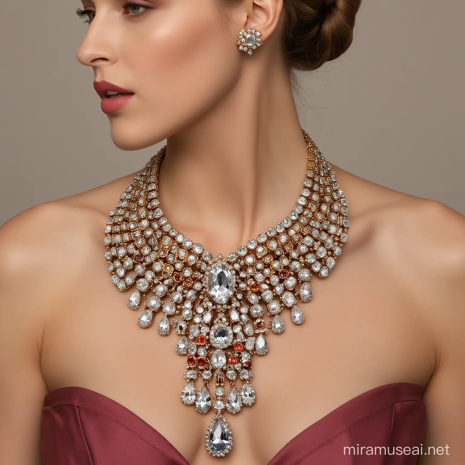 高定珠宝，女王项链，时尚前卫，华丽优雅，杰作