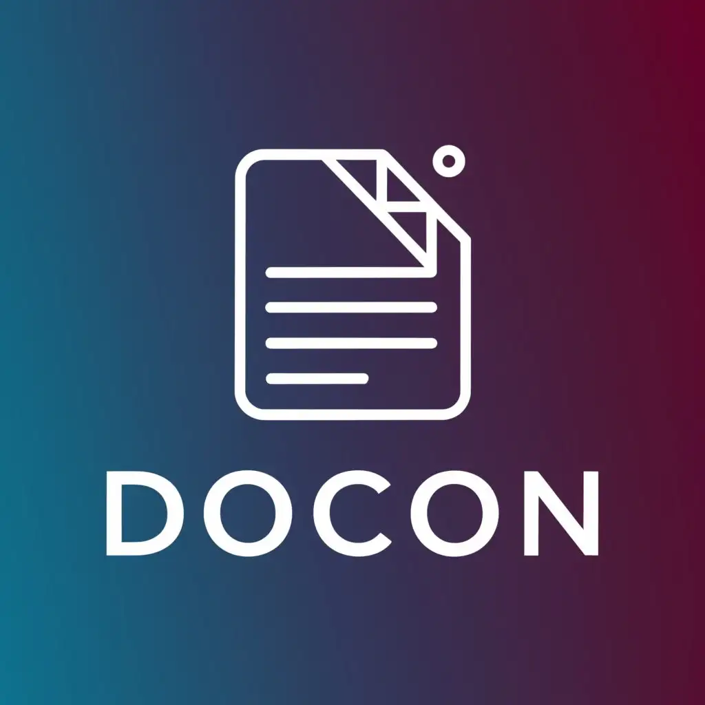 a logo design,with the text "DocCon", main symbol:Document Converter,Moderate,be used in Technology industry,clear background