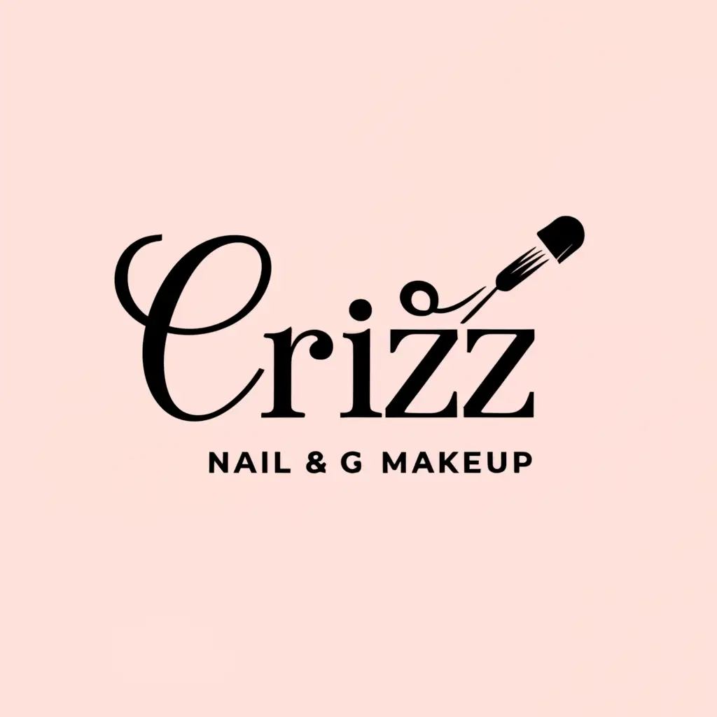 a logo design,with the text "Crizz Nails & Makeup", main symbol:C Z ,Minimalistic,be used in Beauty Spa industry,clear background