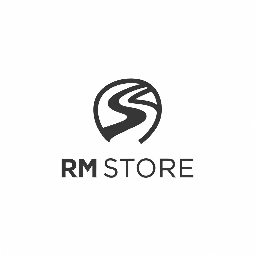 a logo design,with the text "Rm
Store
", main symbol:Road,Moderate,clear background