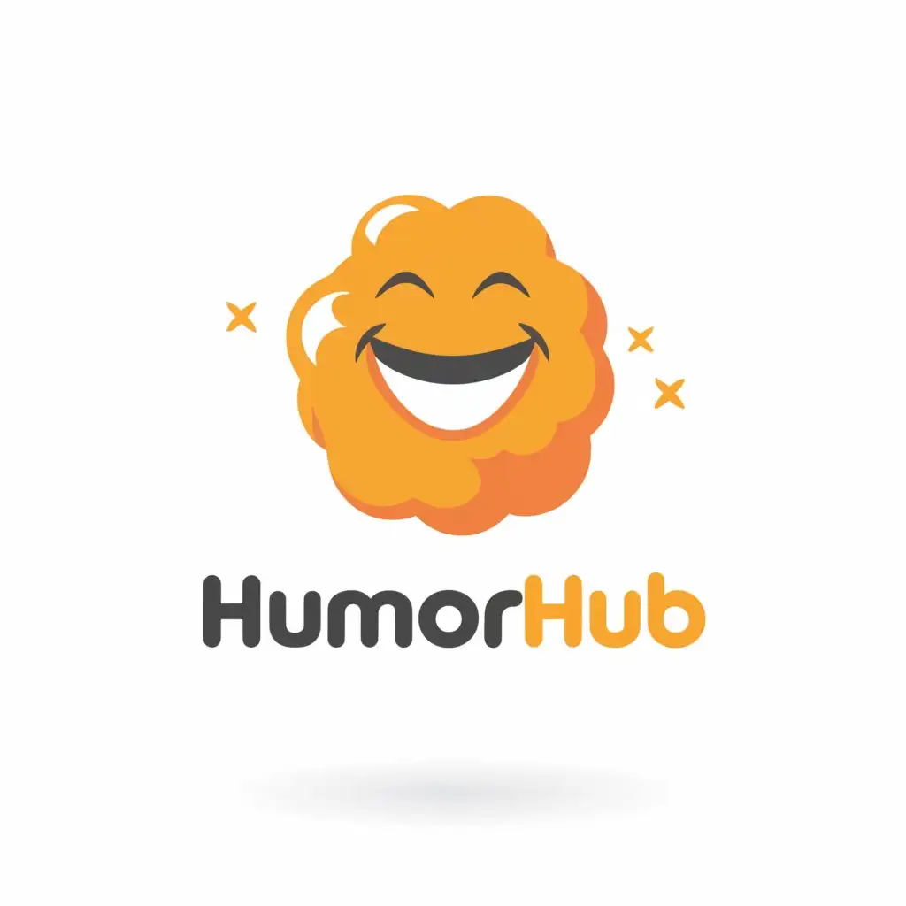 a logo design,with the text "humorhub", main symbol:laughter,fun,Moderate,clear background