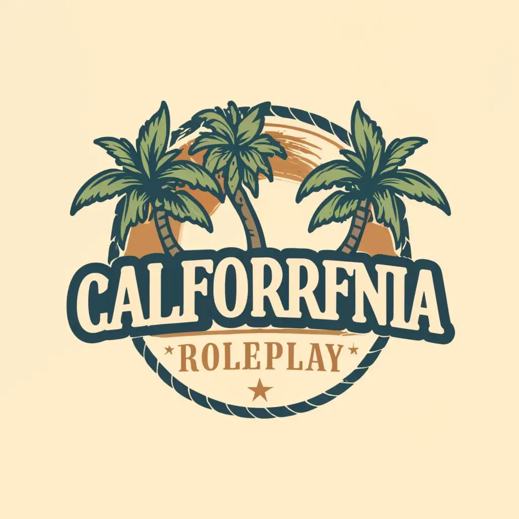 LOGO Design For California State Roleplay Vibrant Palm Trees with ...