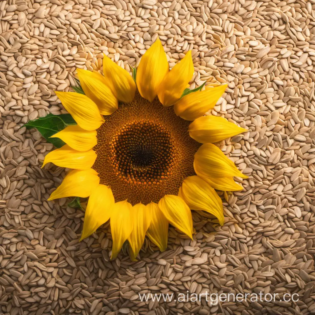 Vibrant-Sunflower-and-Wheat-Seeds-in-Rustic-Field
