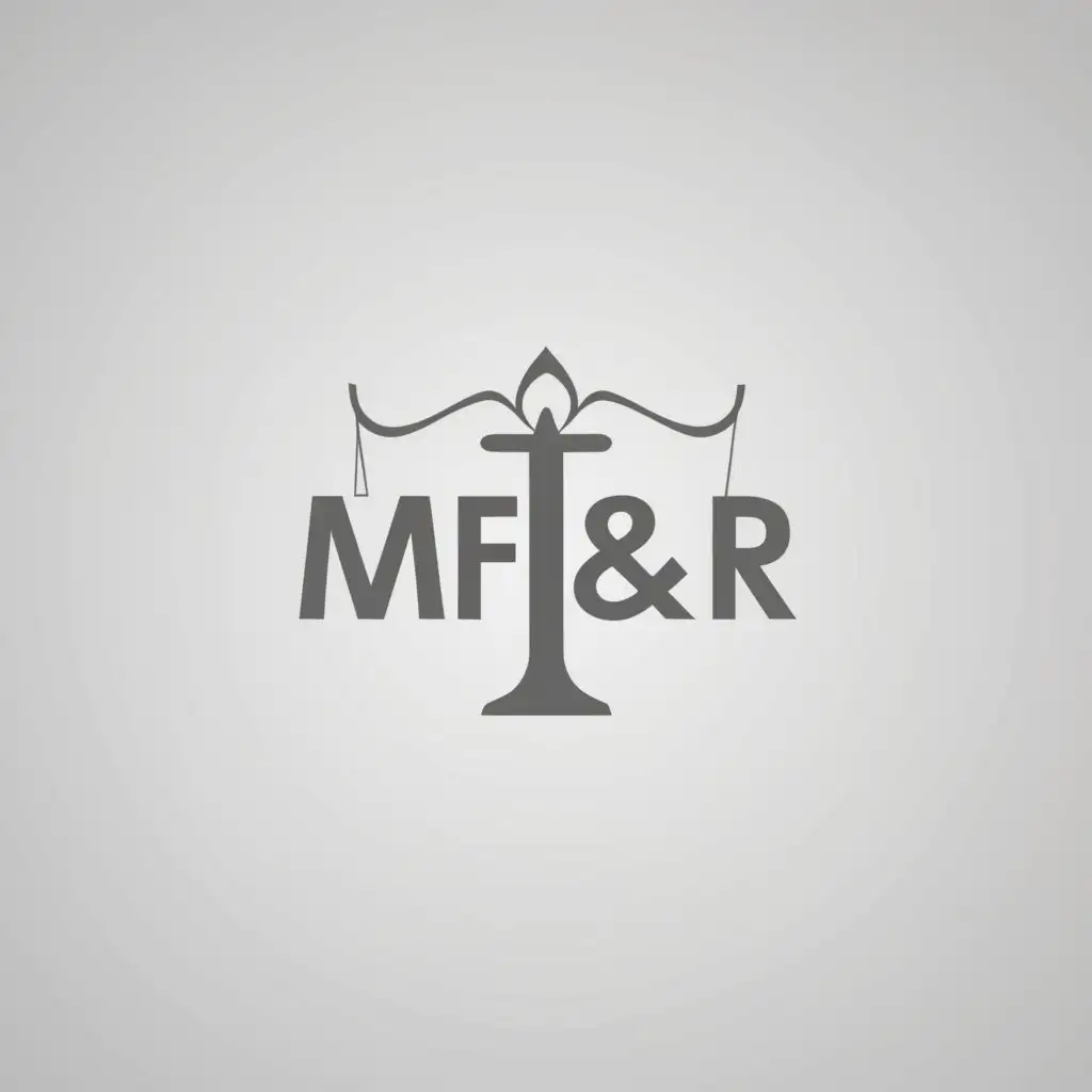 a logo design,with the text "MF&RT", main symbol:WHITE,Minimalistic,be used in Legal industry,clear background
