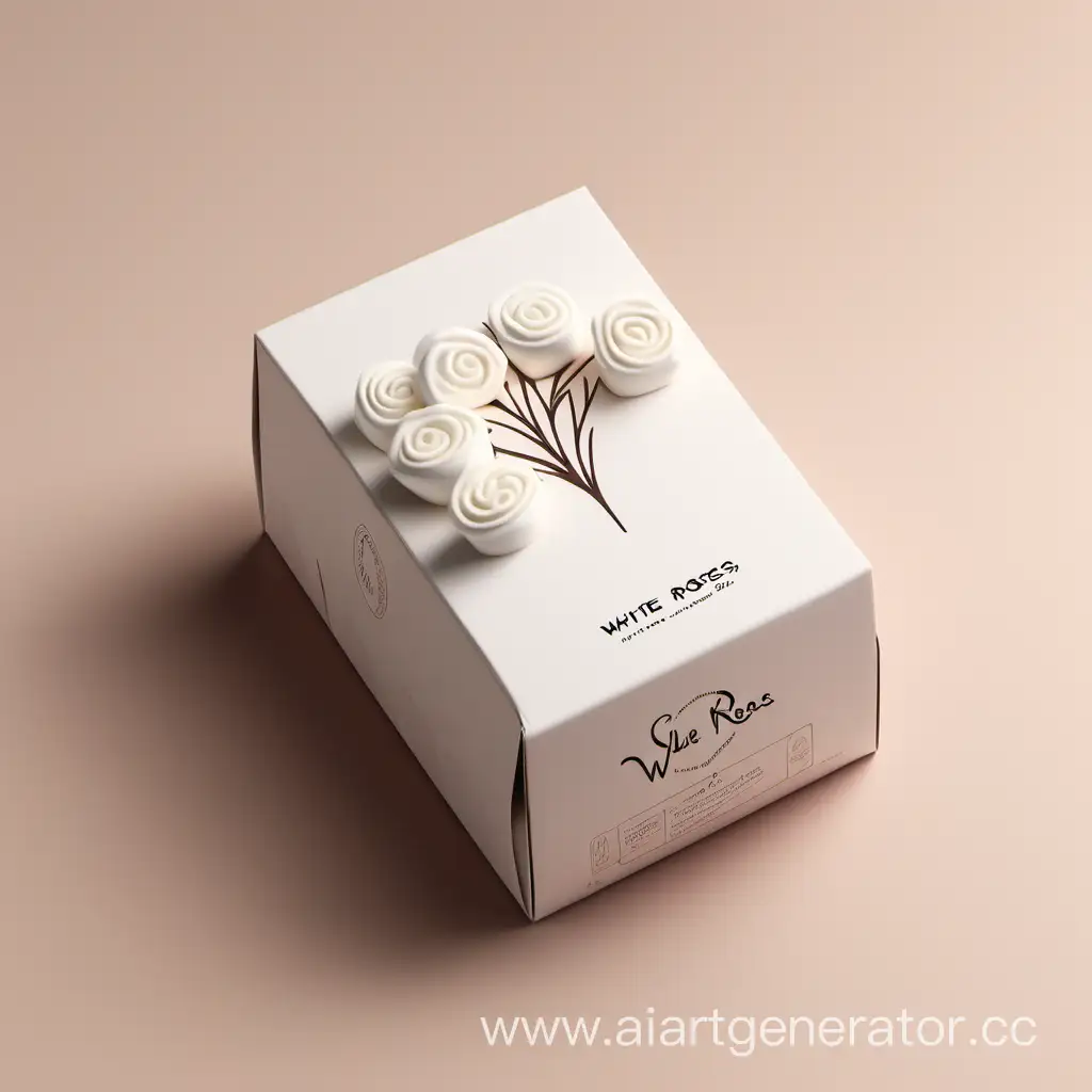 Modern-Minimalist-White-Roses-Marshmallow-Packaging-with-Swallows-Tail-Bottom