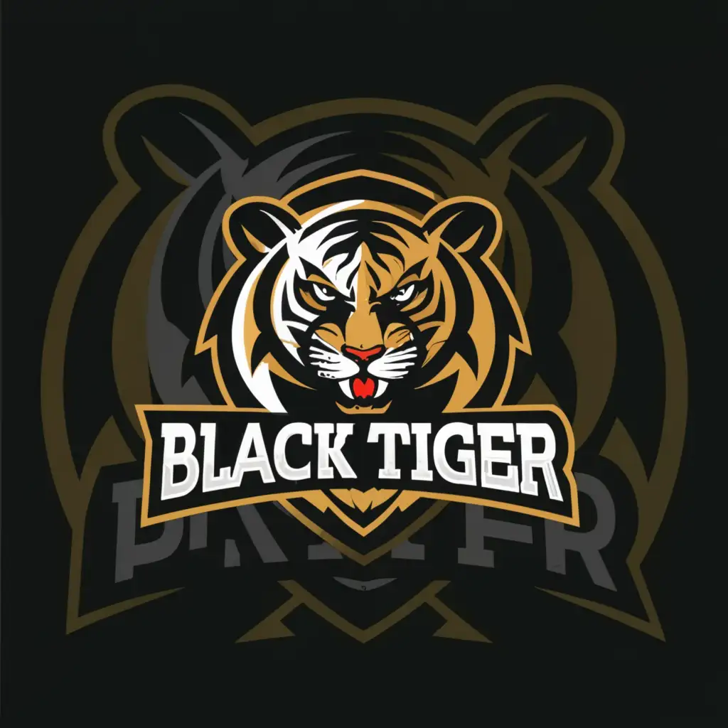 a logo design,with the text "Black Tiger ", main symbol:Black Tiger Symbol,Moderate,be used in Sports Fitness industry,clear background