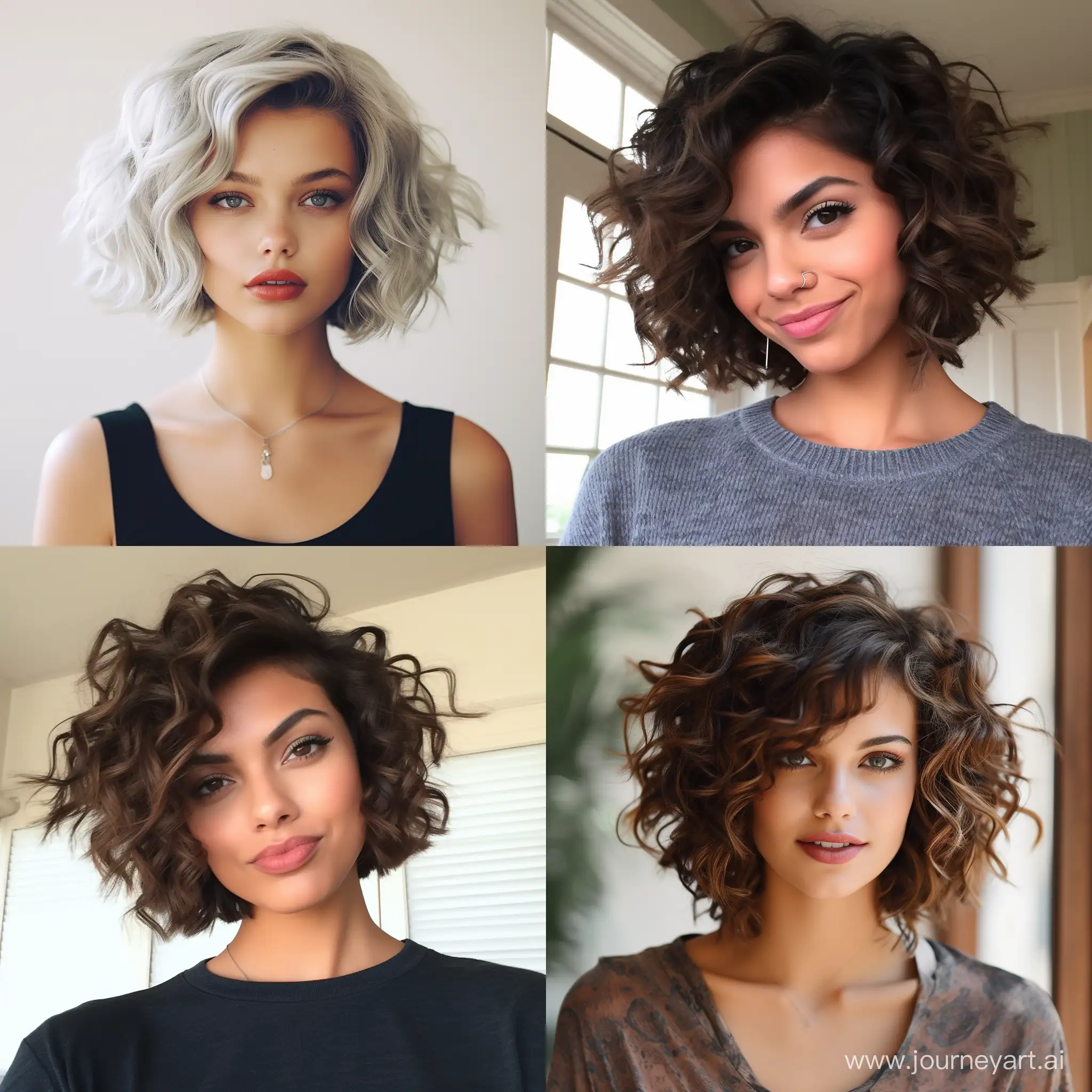 short curly bob women hairstyles 2024