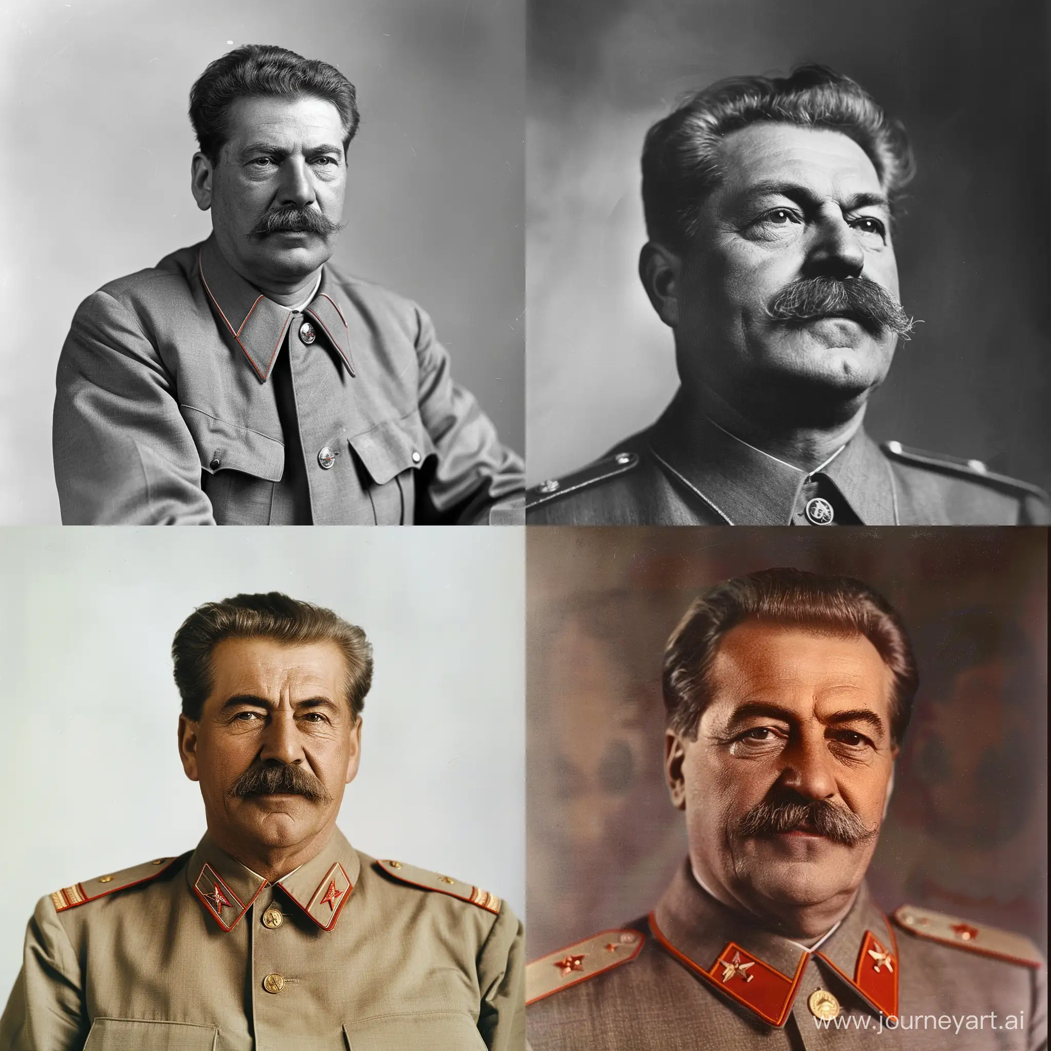 Joseph-Stalin-Portrait-in-Monochrome-Style