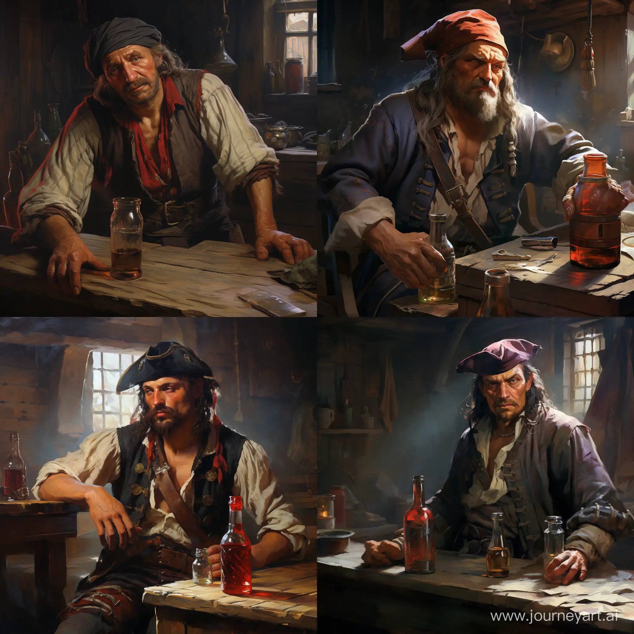 Pirate-Enjoying-Rum-in-a-Cozy-Tavern-Setting