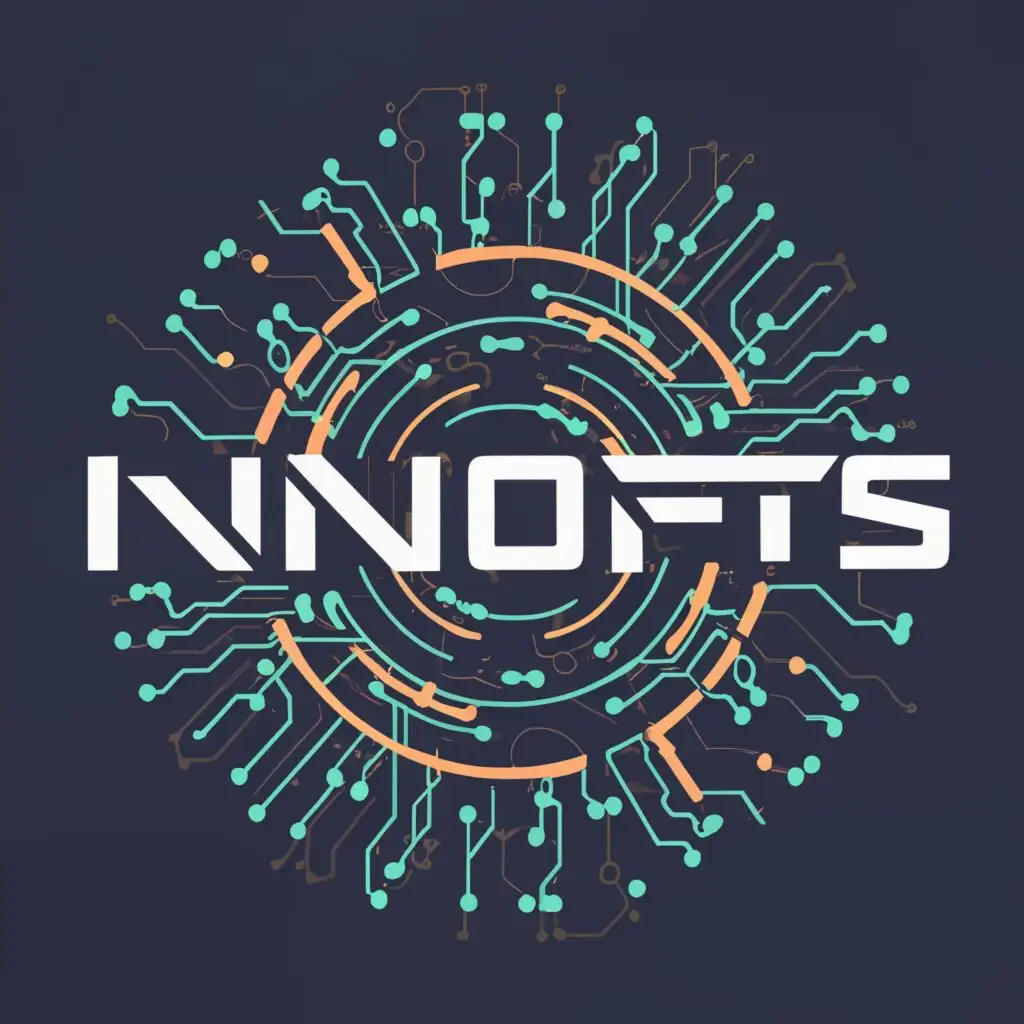 logo, futuristic, cyber, circular, with the text "InnoFTs", typography