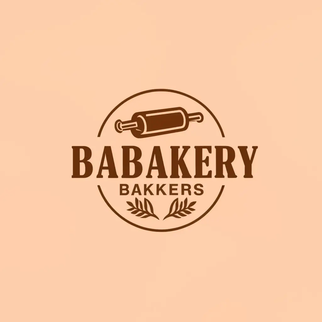 a logo design, with the text ''BABA BAKERY, main symbol: Rolling pin, Minimalistic, clear background"