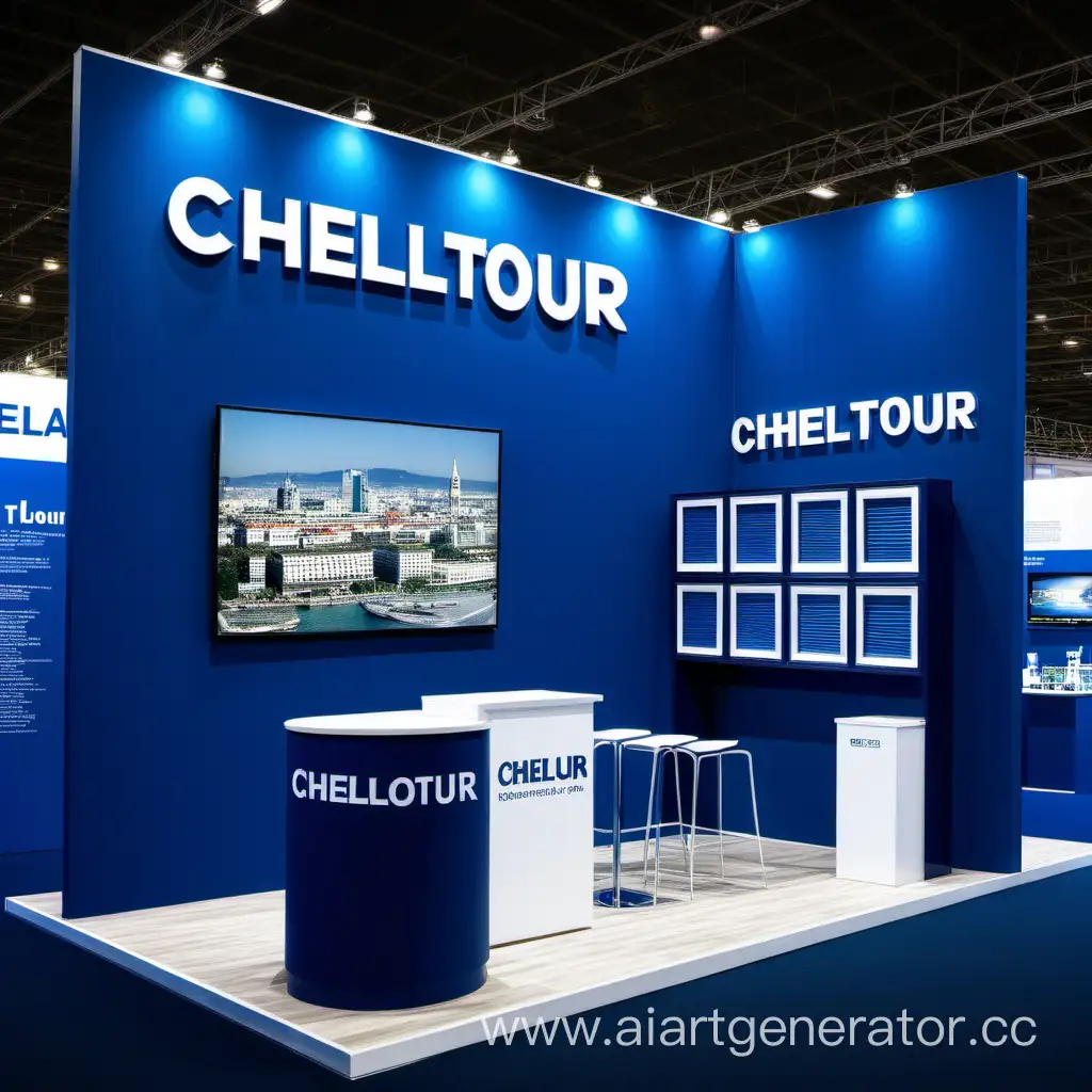 Blue-Exhibition-Stand-with-CHELTOUR-Inscription