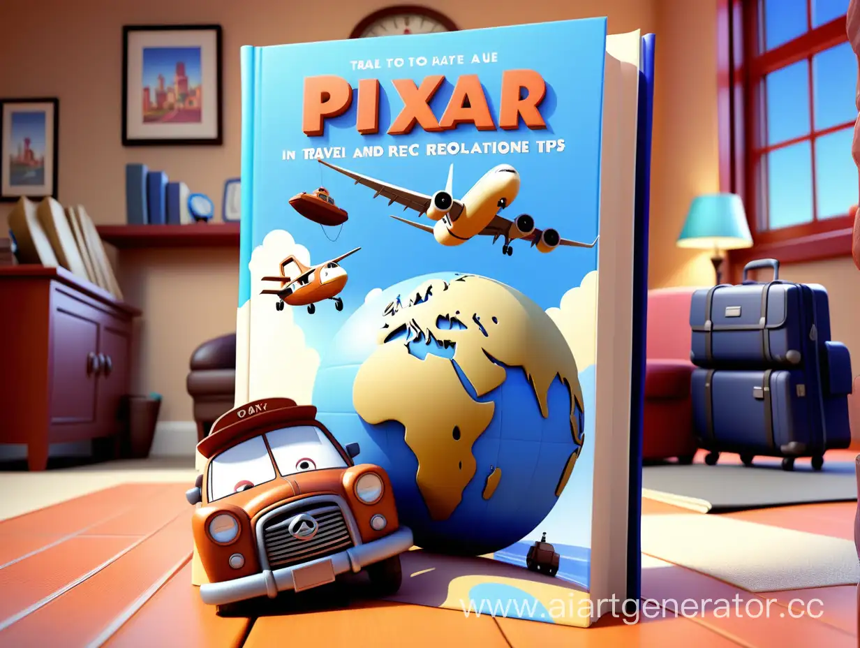 Обложка книги в стиле Pixar с советами для путешествий и релокации