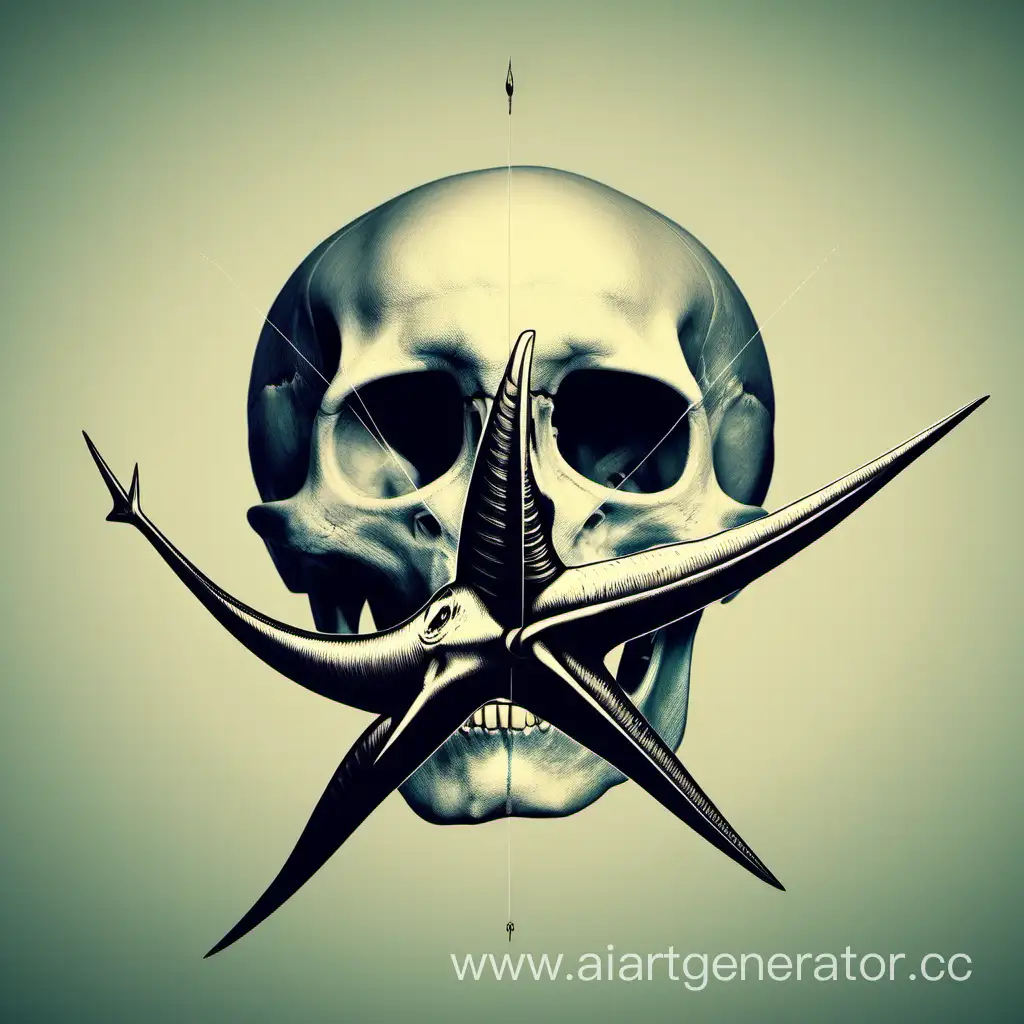 Marlin-Balancing-Human-Skull-on-Nose-Unique-Marine-Artwork