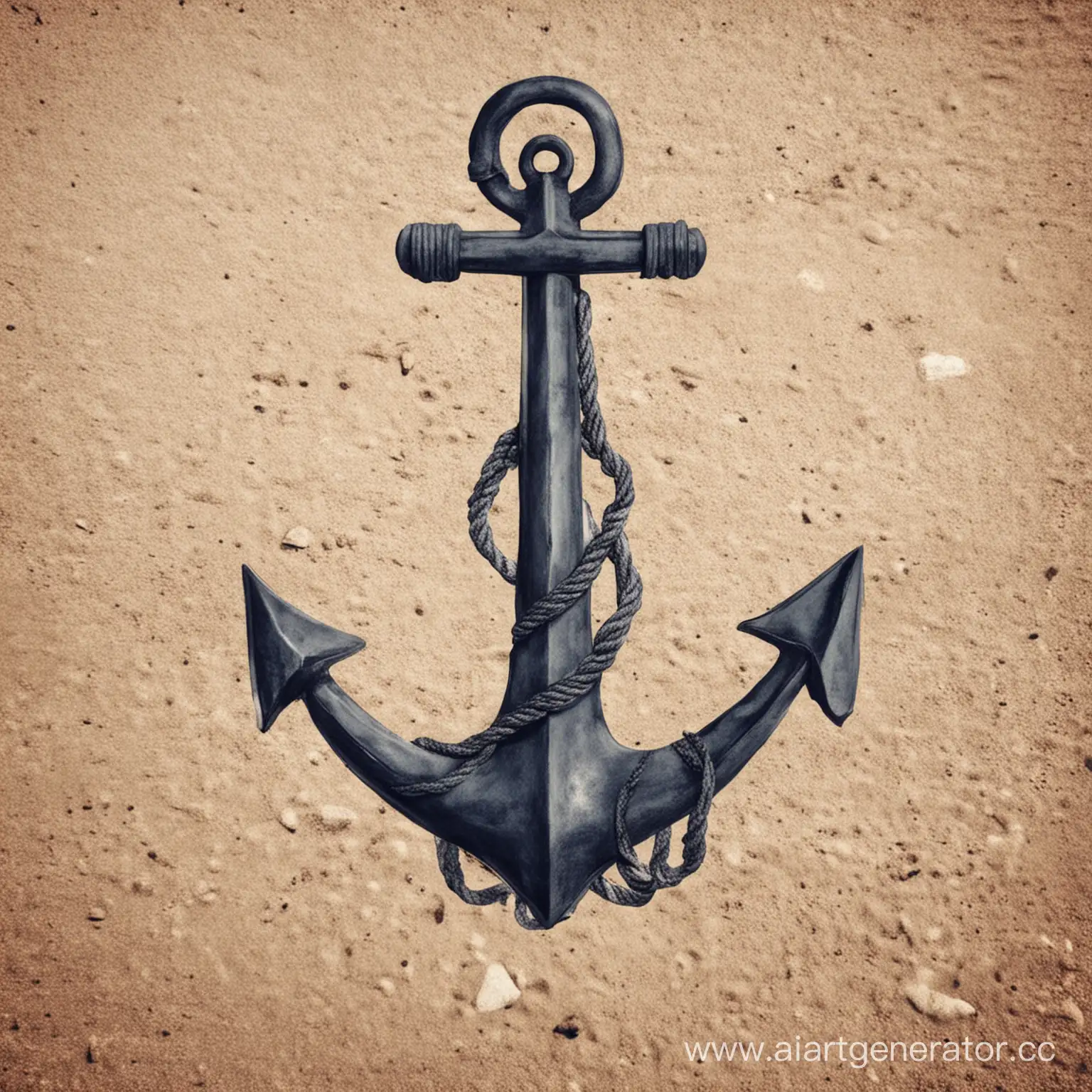 Colorful-Anchor-on-Turquoise-Ocean-Background