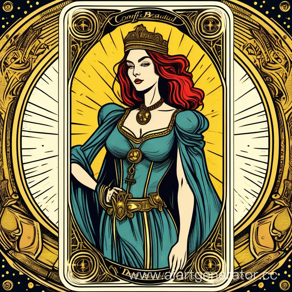 Confident-and-Beautiful-Wealthy-Woman-Tarot-Card