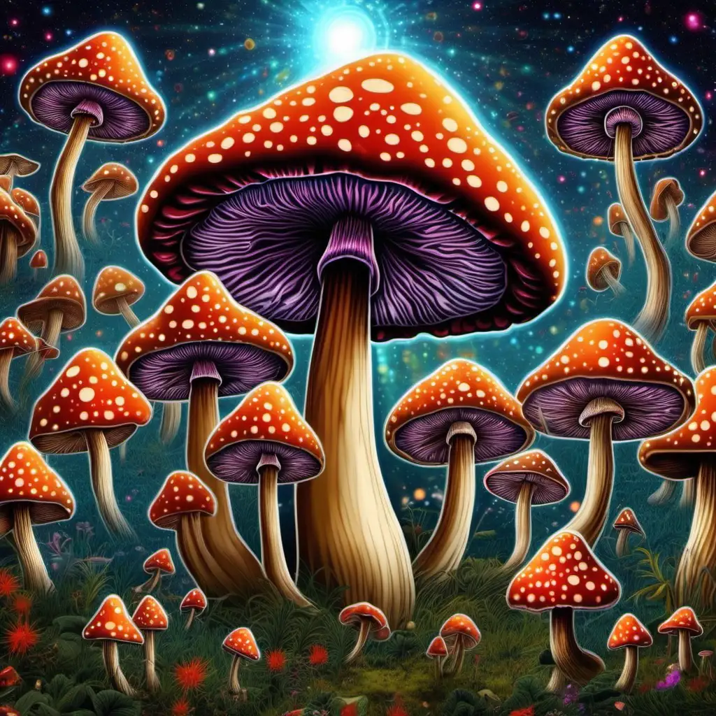 Любовь псилоцибиновых грибов счастье 