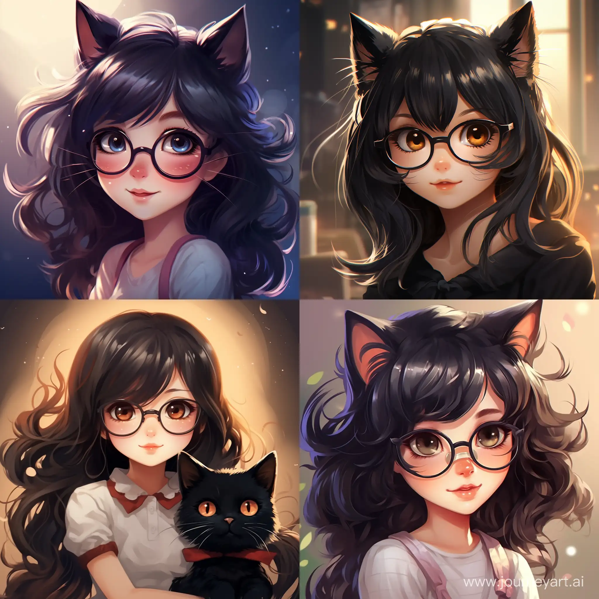 Adorable-Anime-Cat-Girl-with-Glasses-and-Black-Hair