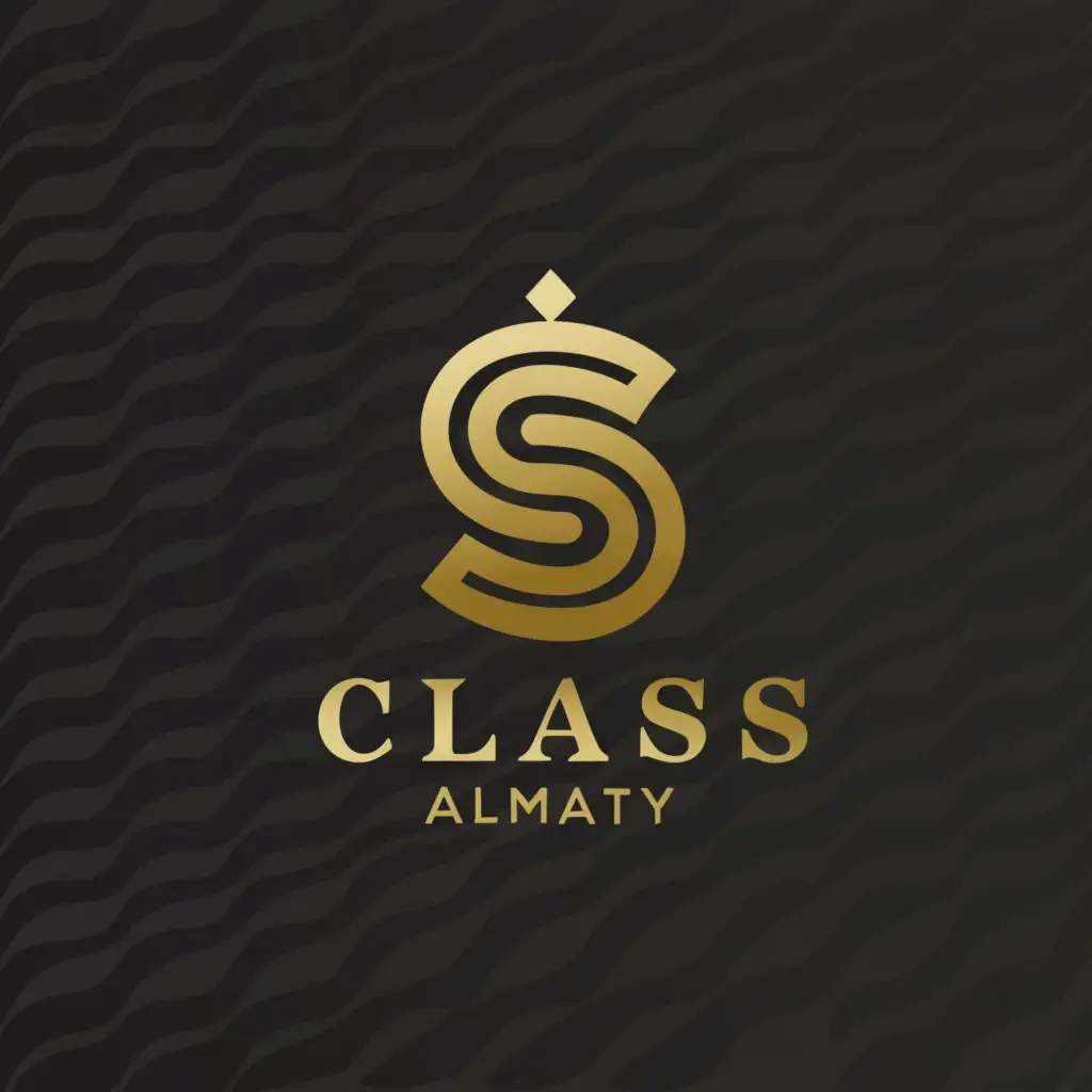 a logo design,with the text "S CLASS ALMATY", main symbol:S,Moderate,clear background