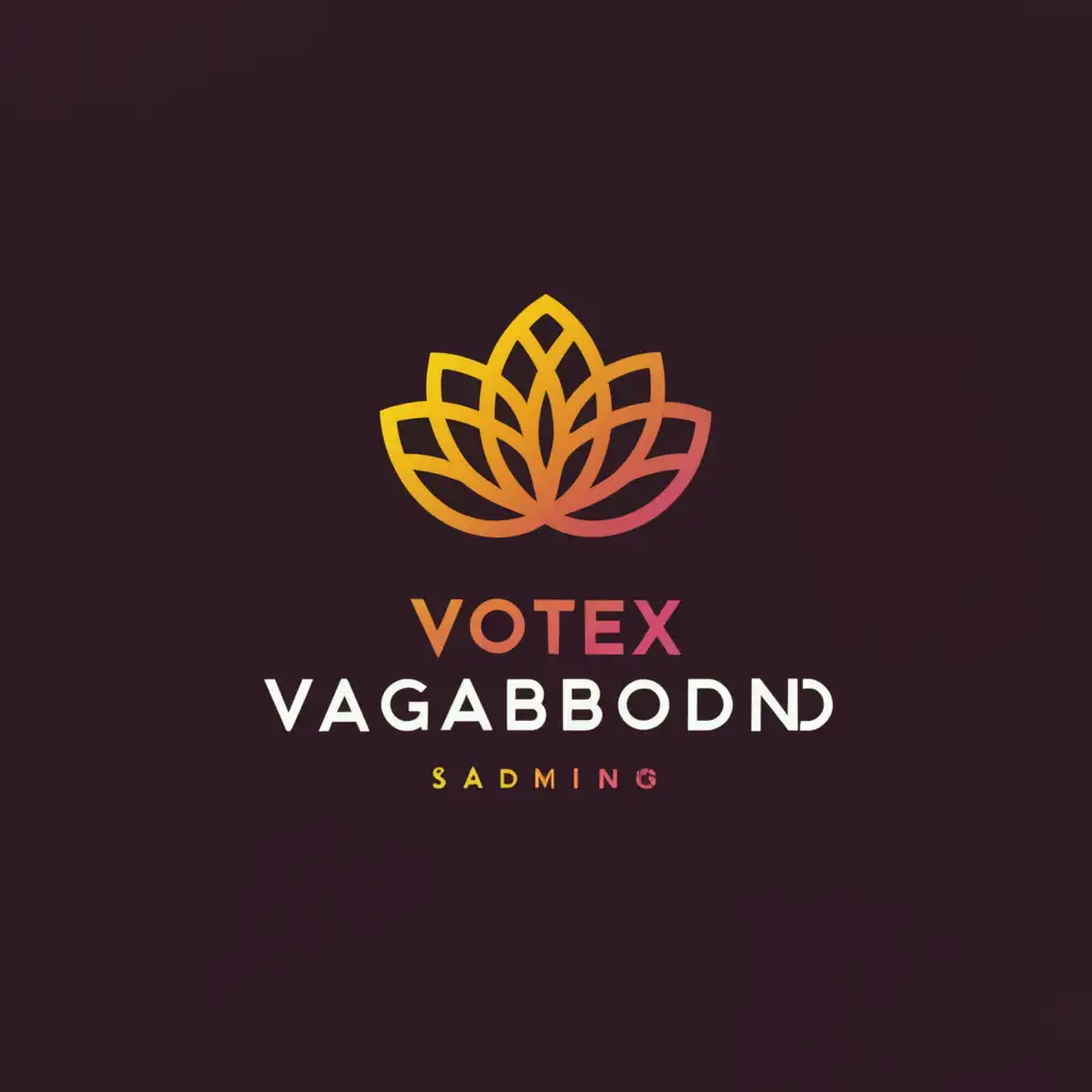 a logo design,with the text "VortexVagabond", main symbol:flower,Moderate,be used in Internet industry,clear background
