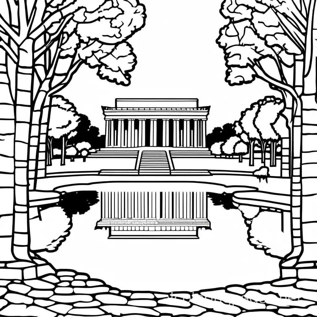 Serene-Lincoln-Memorial-Landscape-with-Pond-and-Trees