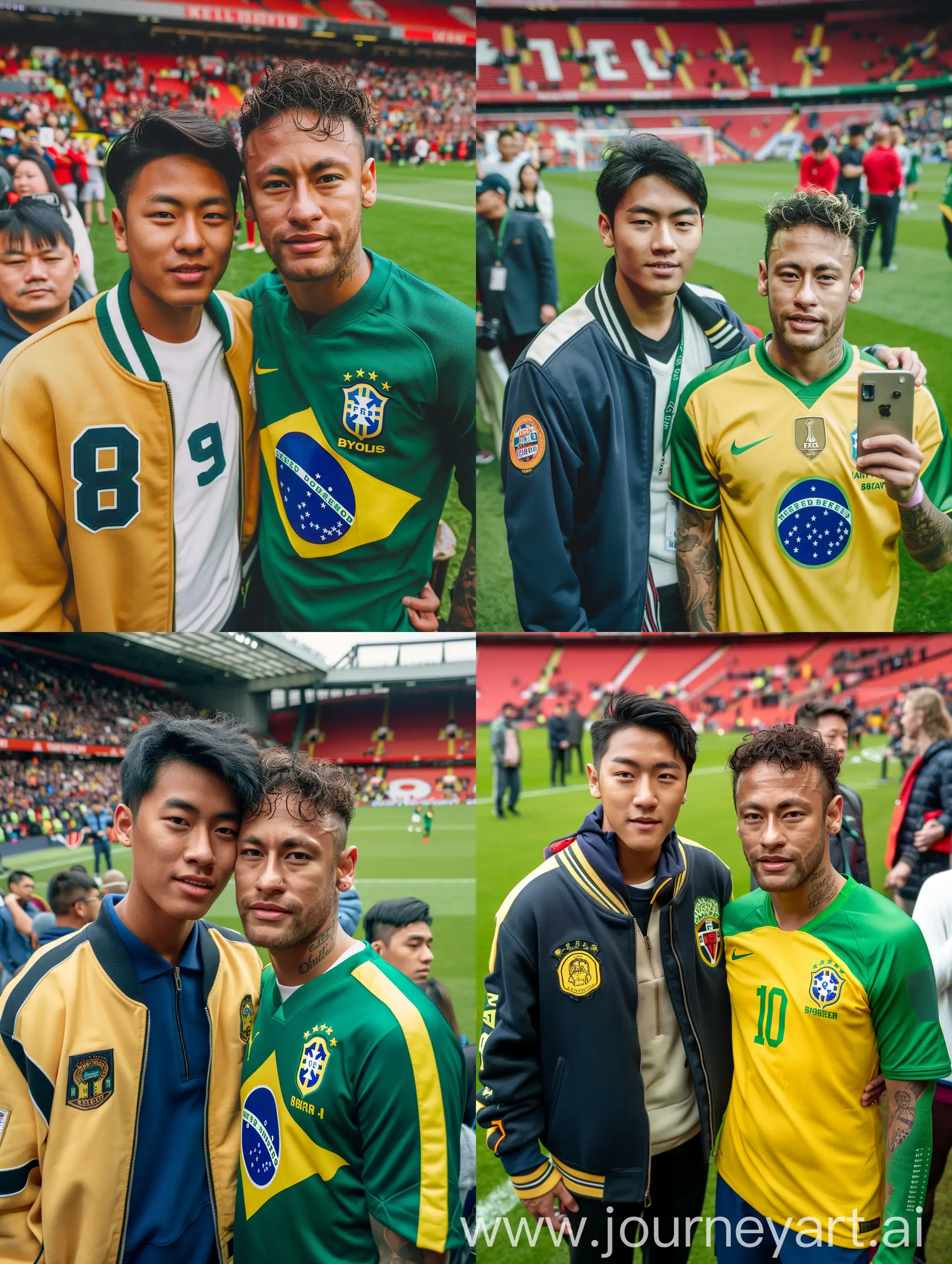 16YearOld-Korean-Man-Takes-Photo-with-Neymar-Jr-at-Old-Trafford-Stadium