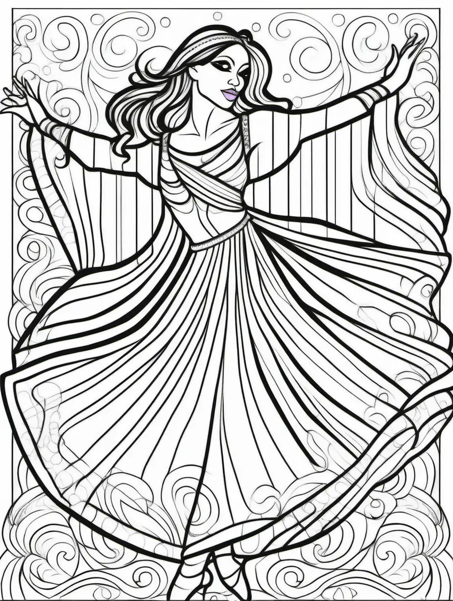 dancer for colouring book
