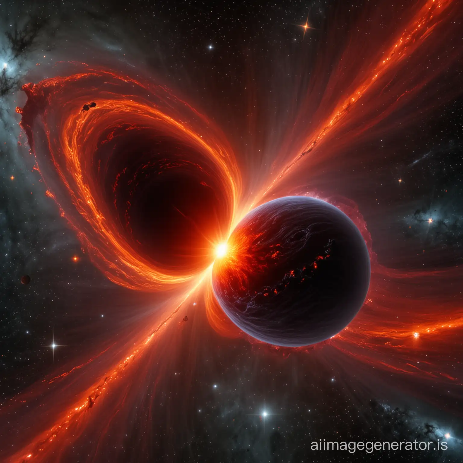 Red-Giant-Star-Being-Devoured-by-Supermassive-Black-Hole