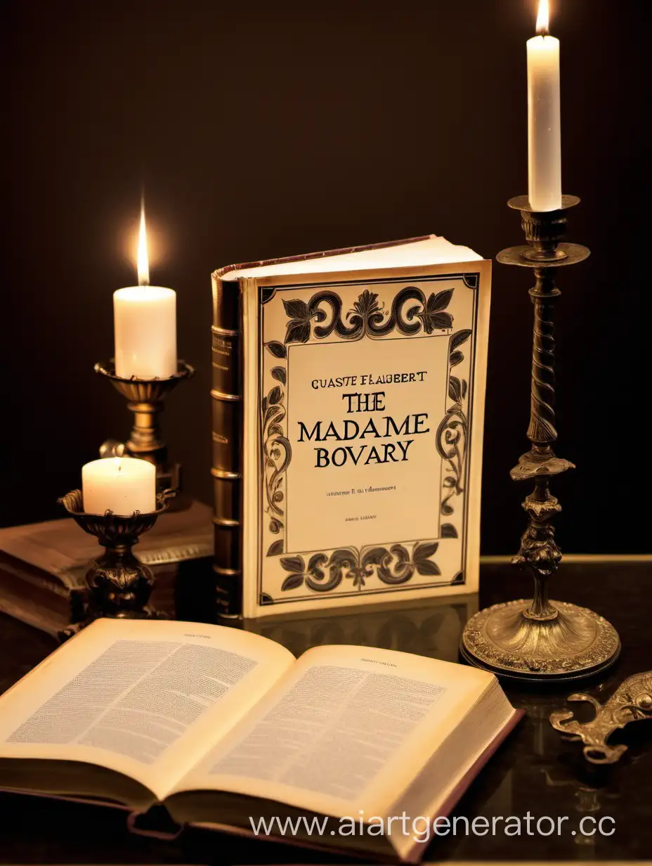 Madame-Bovary-Book-Resting-Near-Elegant-Candelabrum