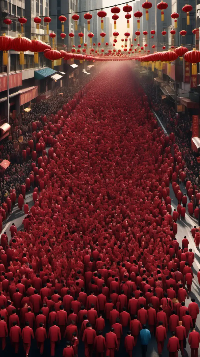 "Design an image that captures the enormity of the world's largest human migration during Chinese New Year. Use vibrant visuals to showcase the bustling movement of people on their way to family reunions."and make the image with clear people faces make the image hyper realistic, Photorealistic
Highly detailed,
Intricate detail,
Hyperrealistic, 8k
