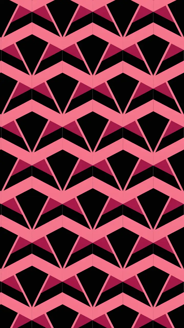 Abstract Pink and Black Hexagon Pattern Design