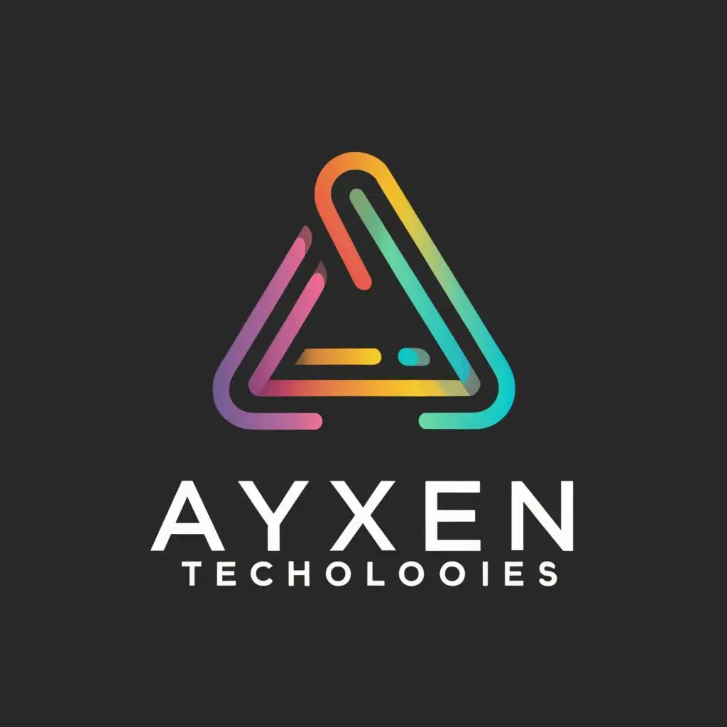 a logo design,with the text "Ayxen Technologies", main symbol:A,Moderate,be used in Technology industry,clear background