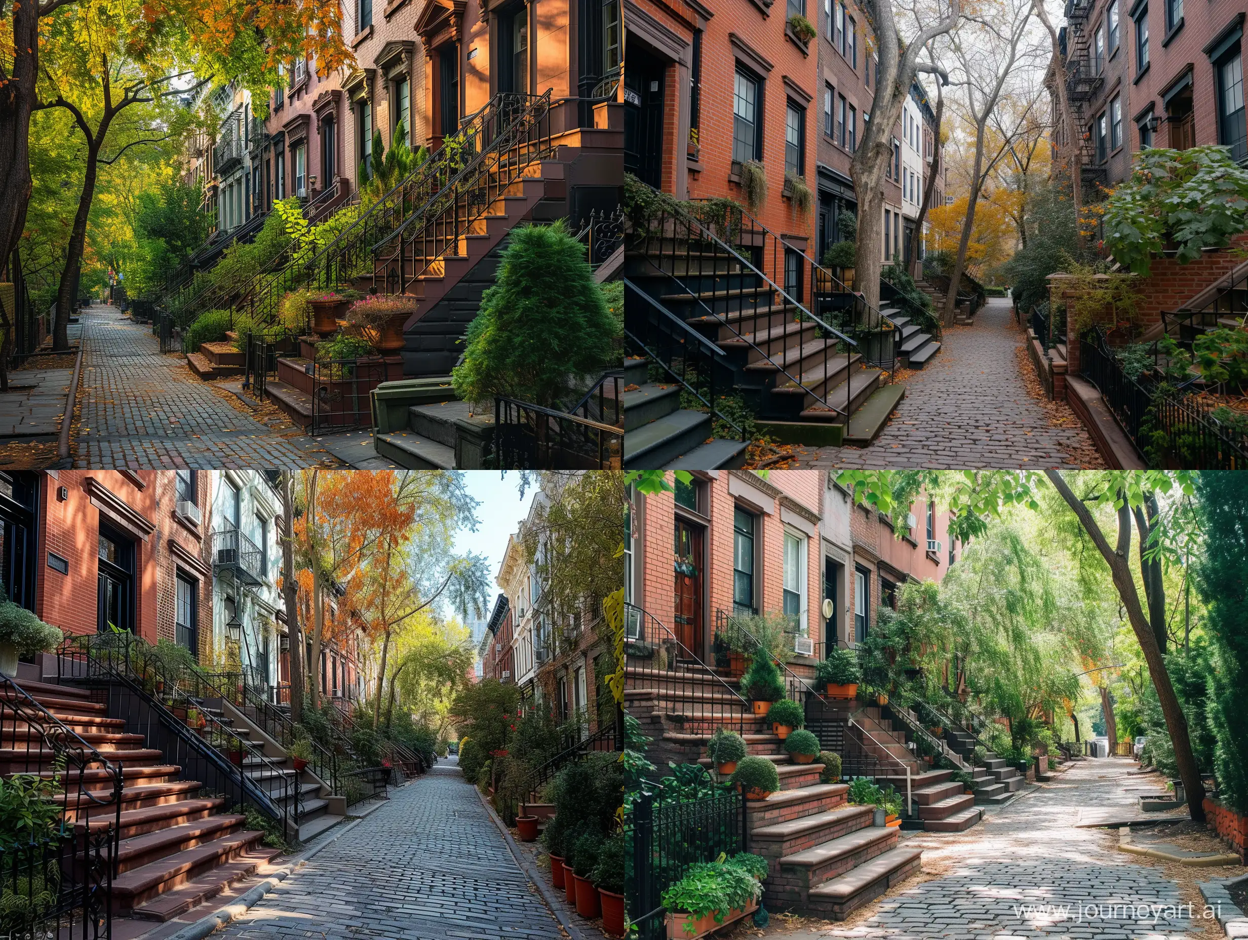 Charming-Brick-Houses-Lining-the-Streets-of-New-York-City