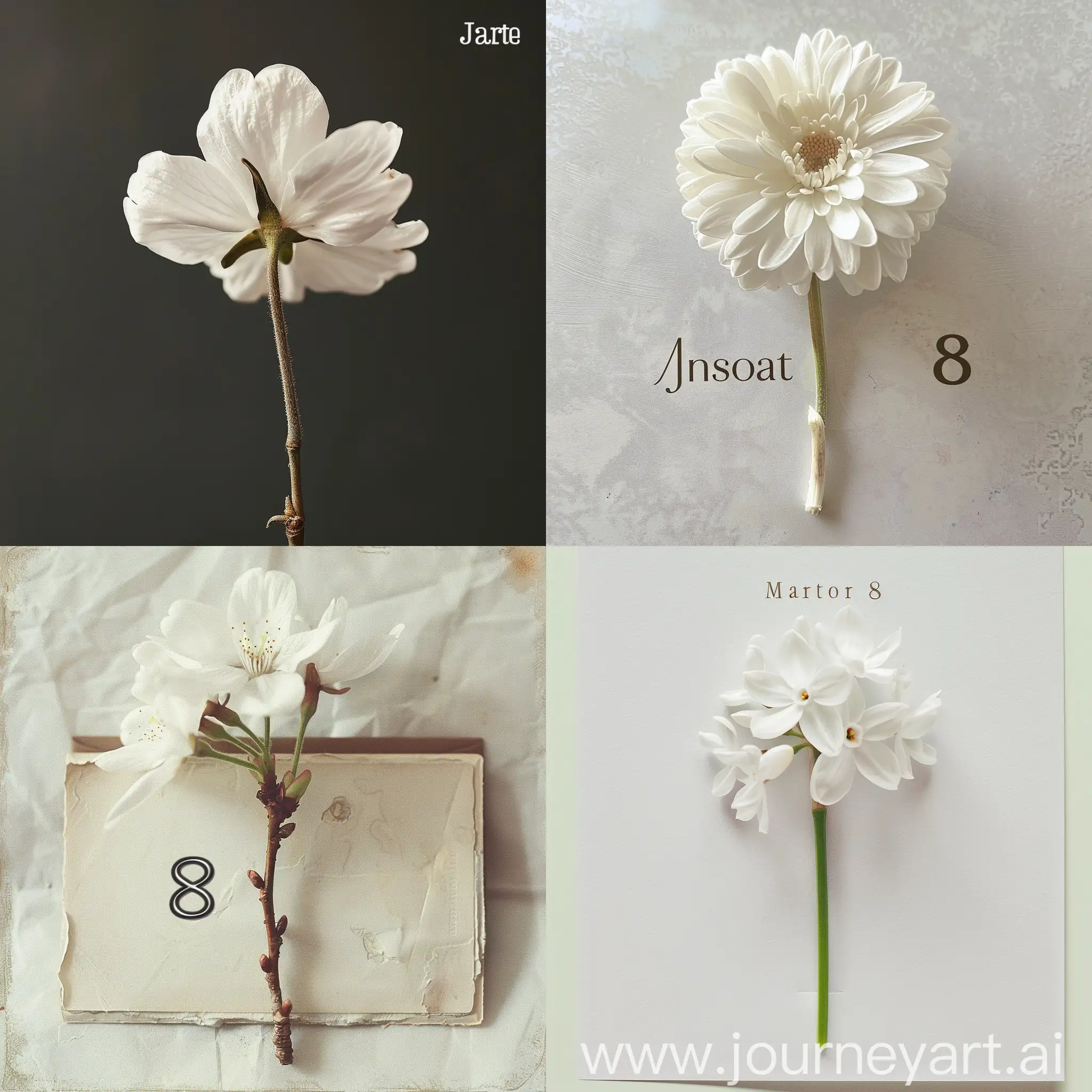 March-8-Postcard-Elegant-White-Flower-in-Realistic-Style