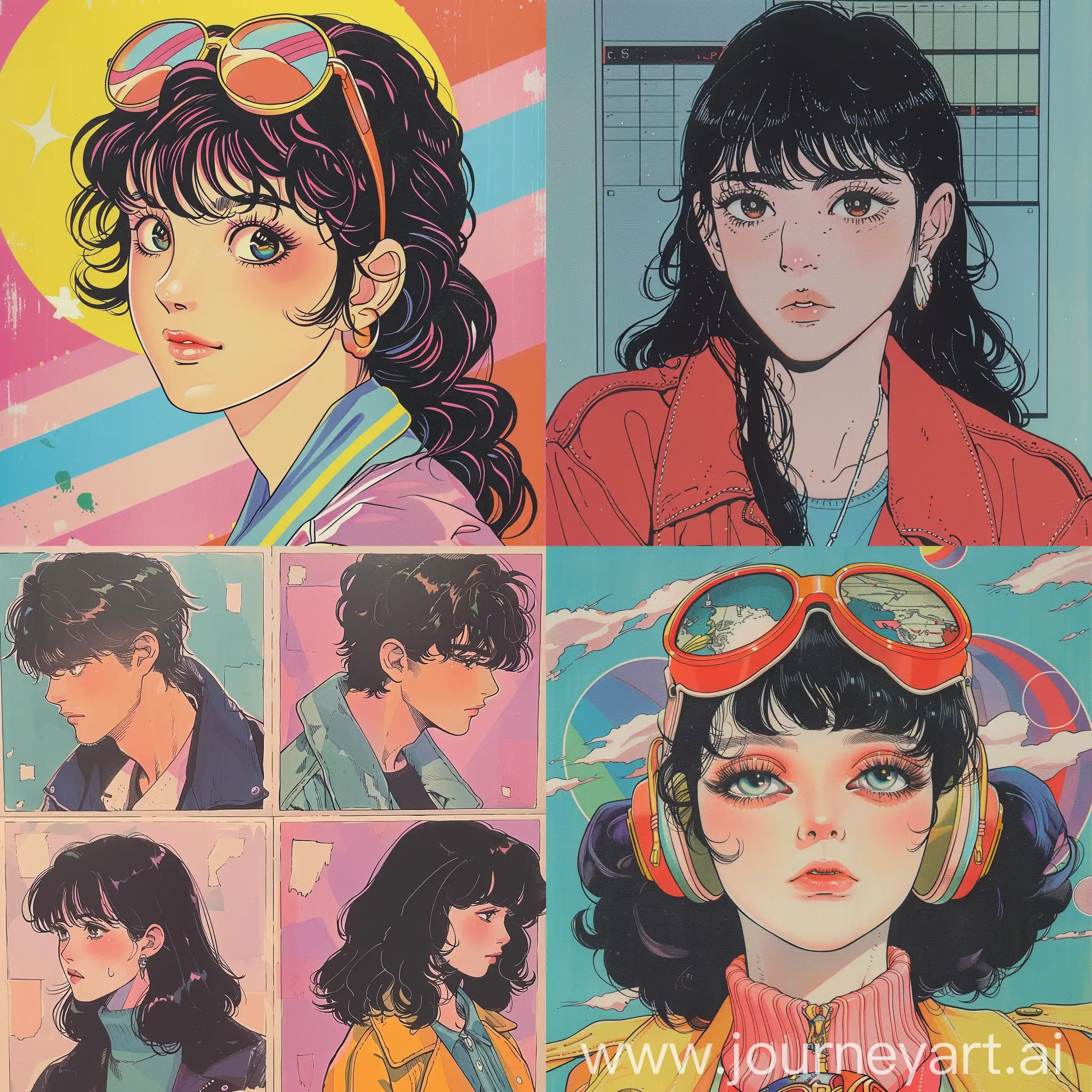 Retro-80s-Manga-Scene-with-Vibrant-Colors
