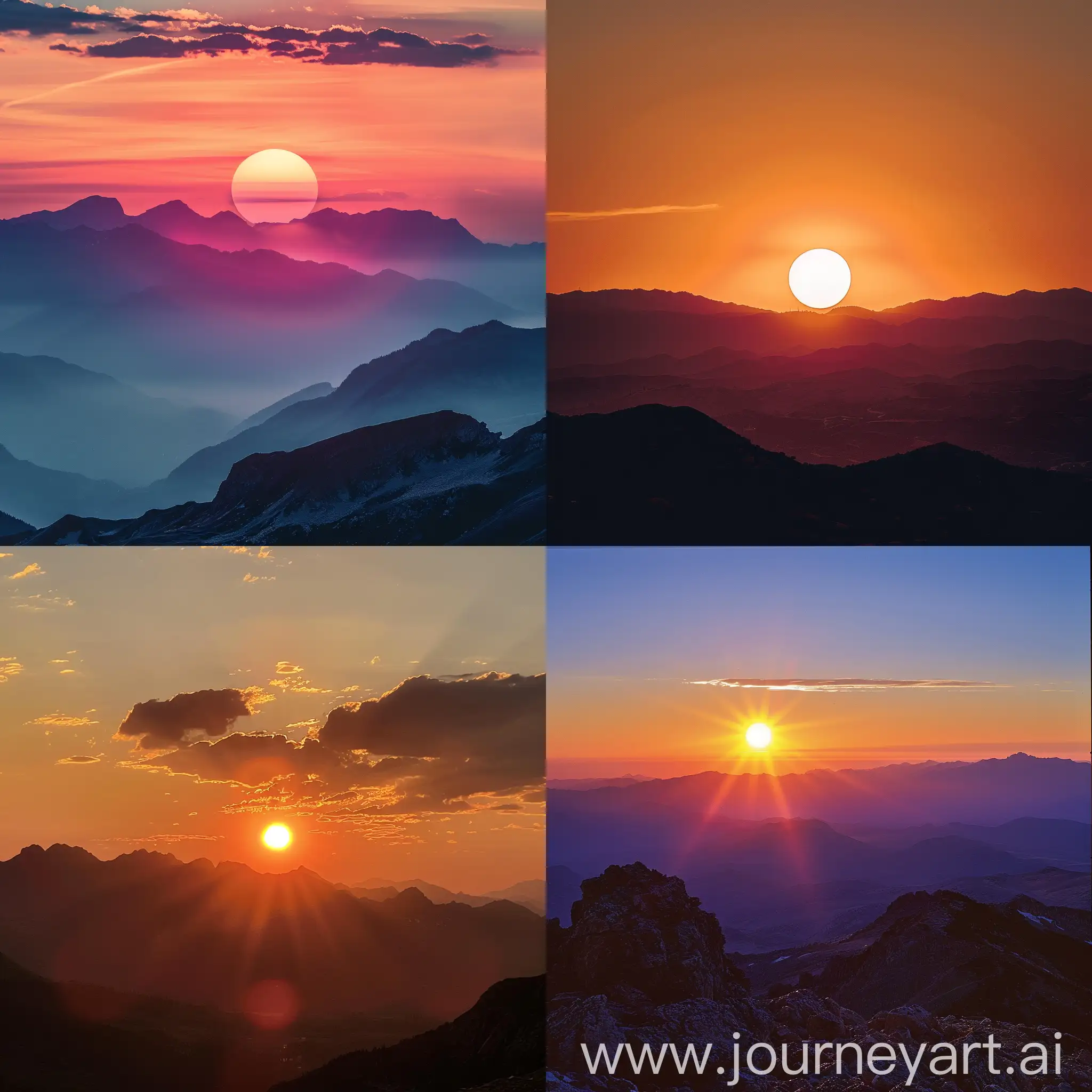 Vibrant-Sunset-over-Majestic-Mountains