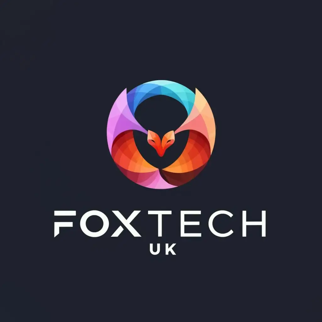 a logo design,with the text "FOXTECH.UK", main symbol:O,complex,be used in Internet industry,clear background