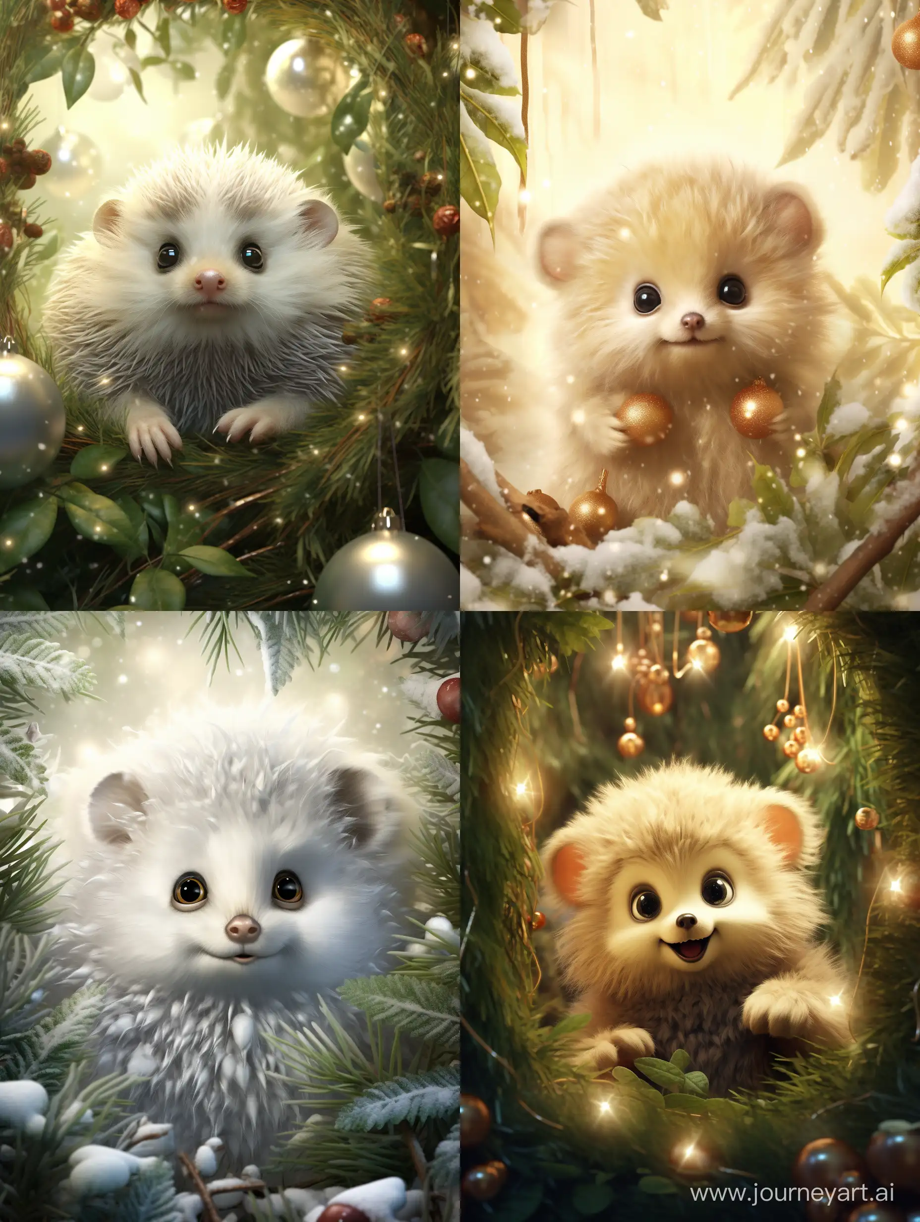 Enchanting-Christmas-Hedgehog-in-a-Sparkling-Forest