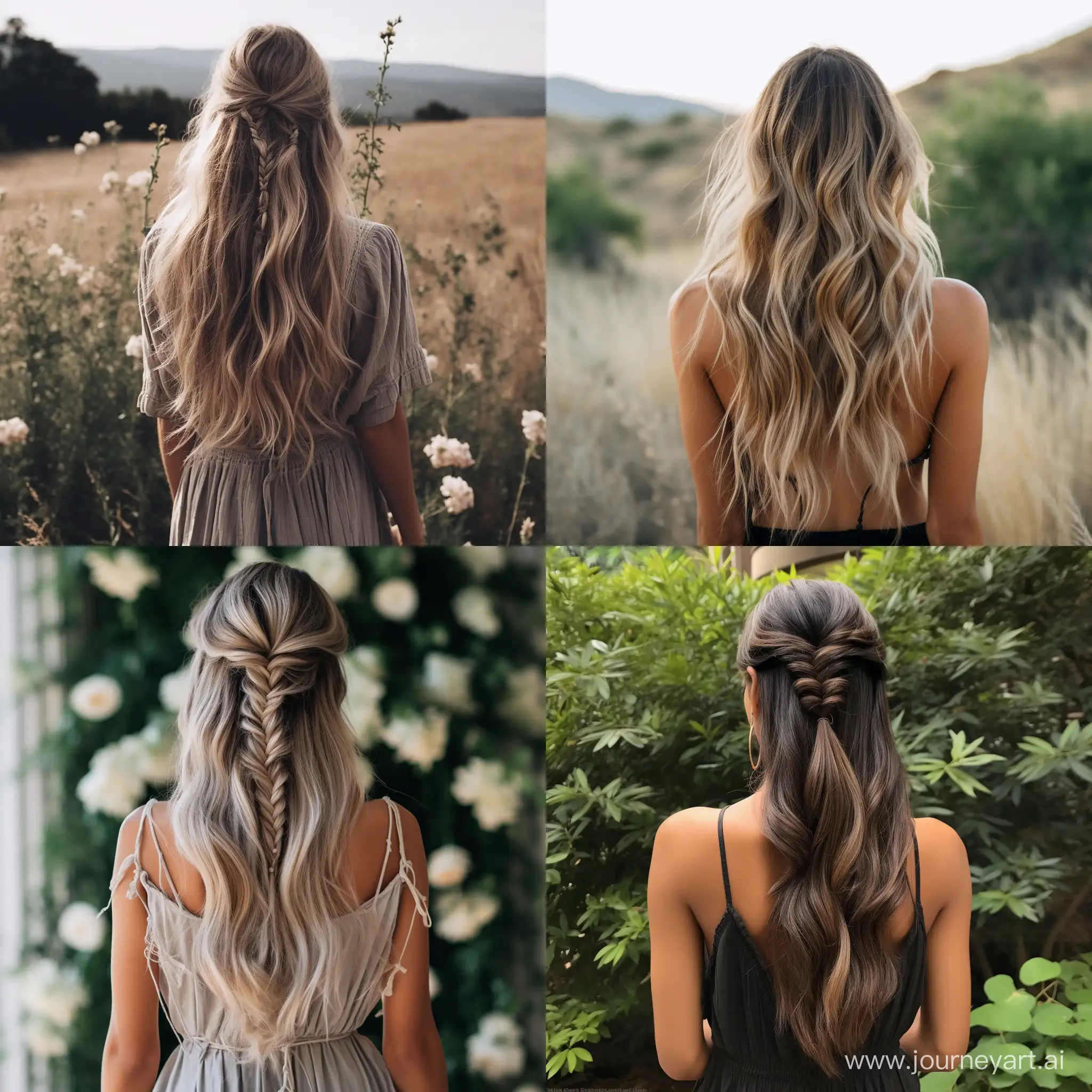 Image as in life women's hairstyle ideas for summer, back view
