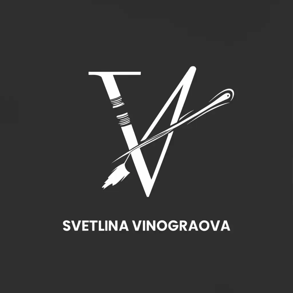 a logo design,with the text "Svetlana Vinogradova", main symbol:'Artist's brush',Moderate,clear background