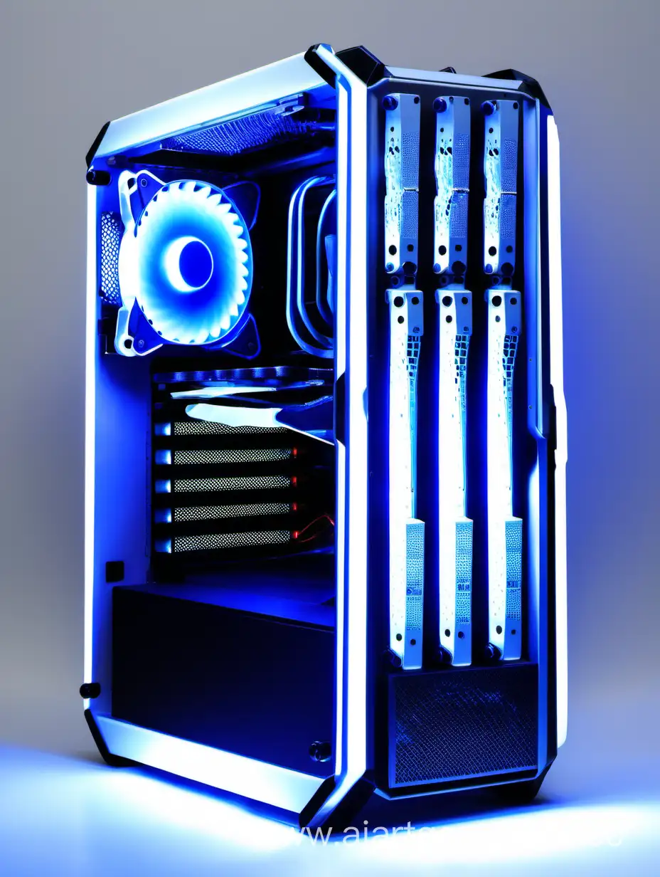 Gaming-Computer-with-Glowing-Coolers-on-White-Background