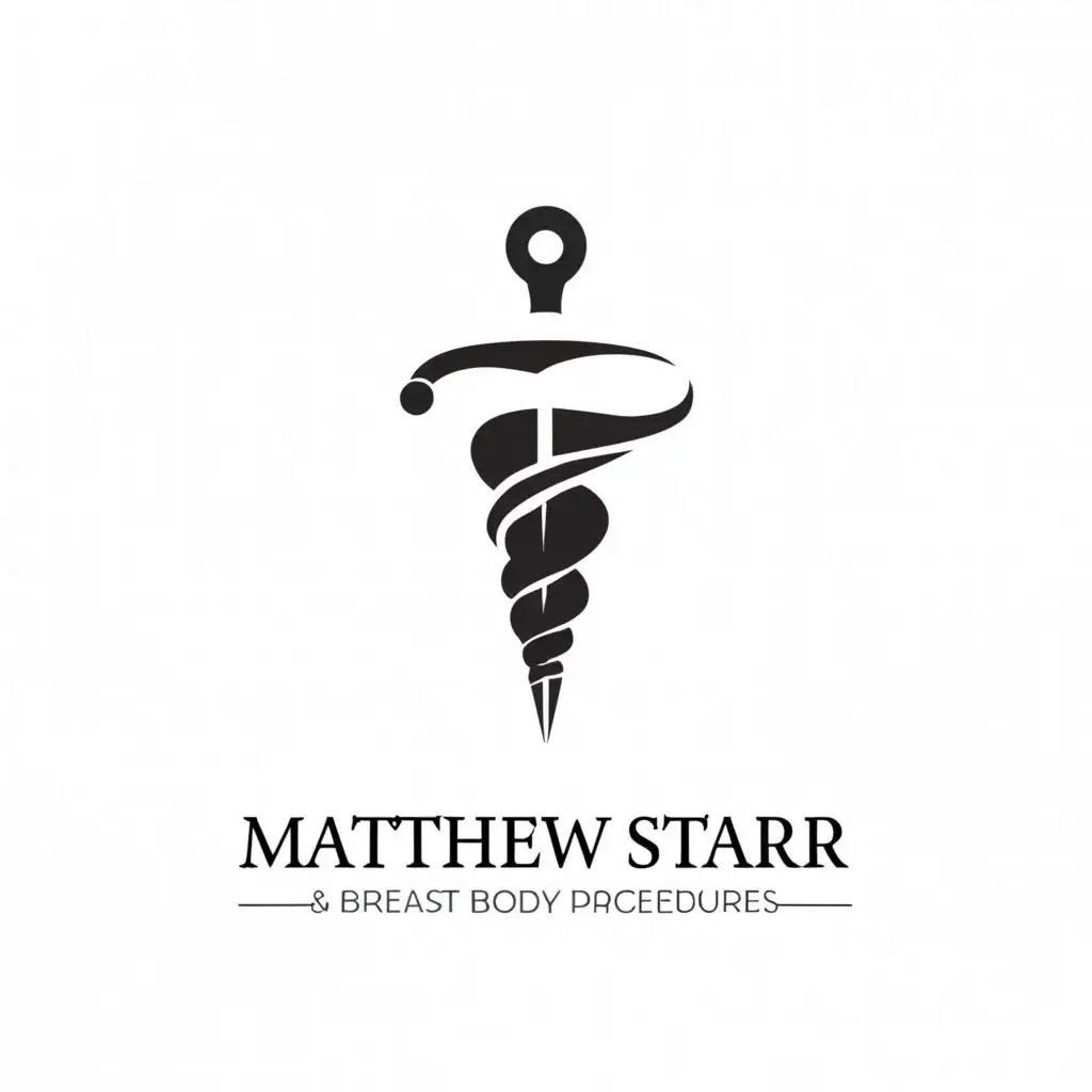 a logo design,with the text "Dr Matthew Starr Plastic Surgeon", main symbol:elite plastic surgeon specialising in breast & body procedures,complex,clear background