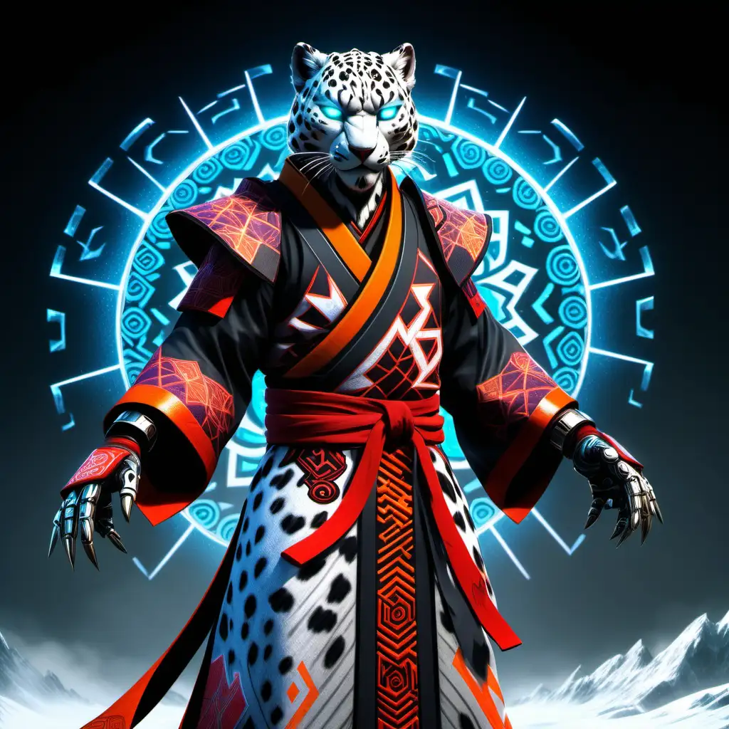 Cyberpunk Samurai Ninja Snow Leopard Boss Character Creation Screen