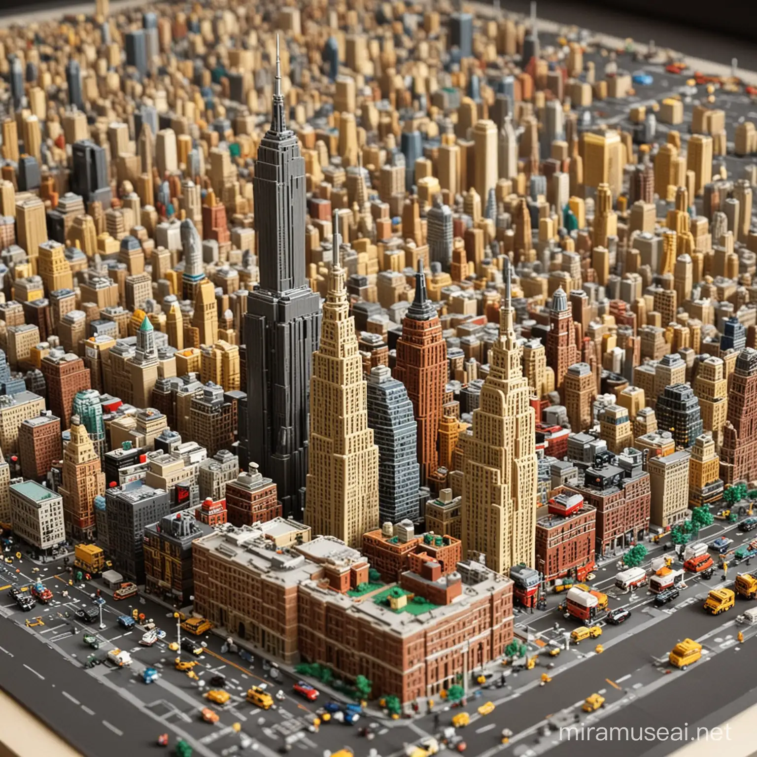 Lego New York Cityscape Colorful Brick Interpretation of Iconic Landmarks